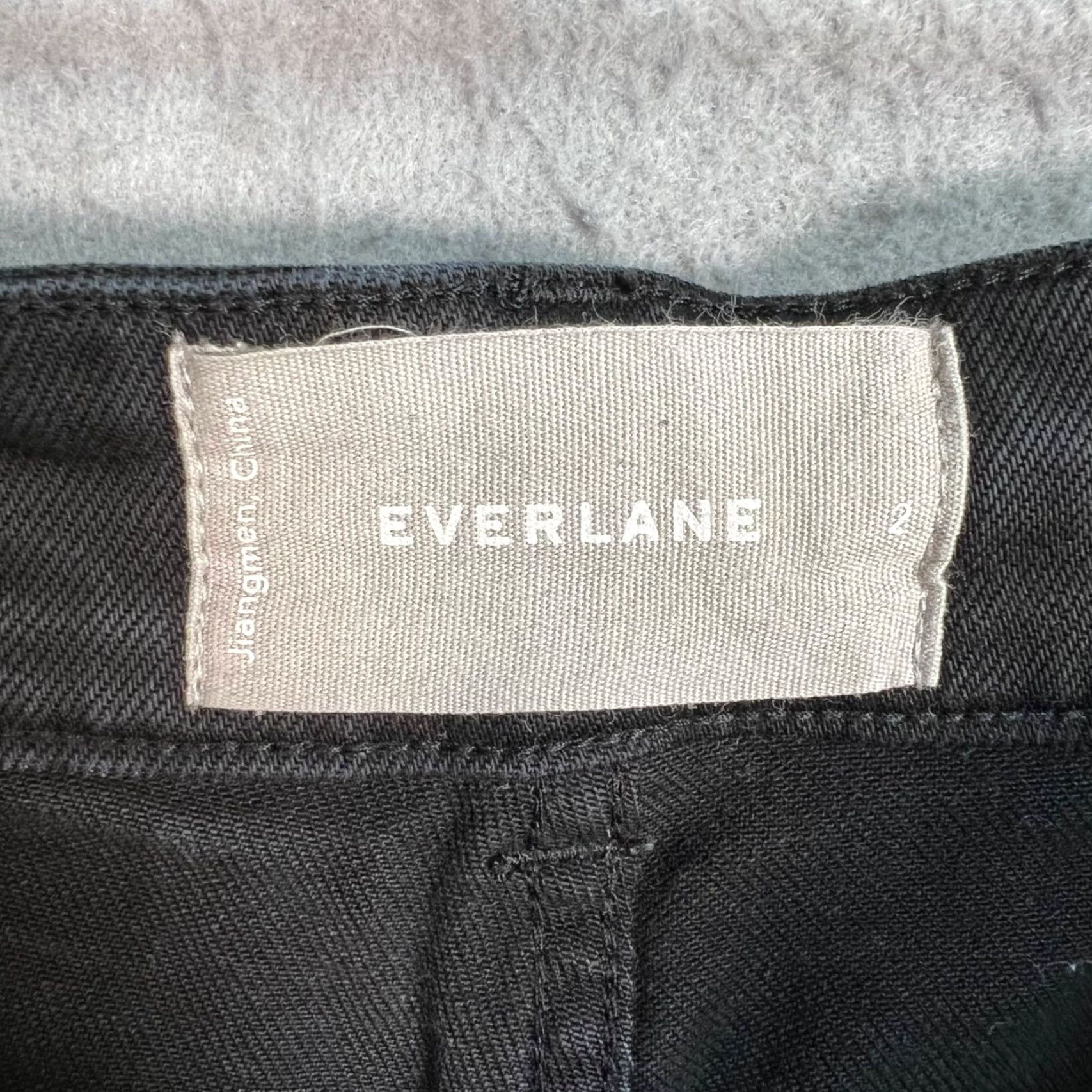 Everlane Everlane Black High-Waisted Straight-Leg Pants Size 2 Cotton Blend Womens Pants Size 26" / US 2 / IT 38 - 3 Thumbnail