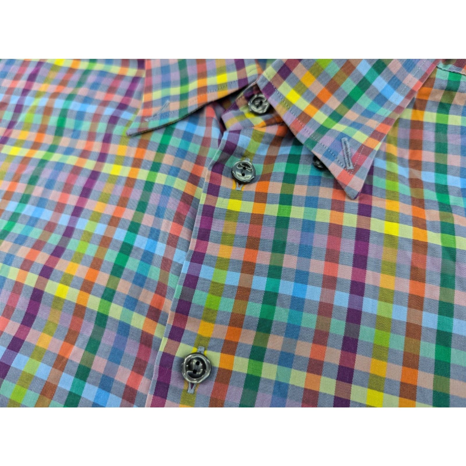 Eton ETON Mens Button-Up Shirt Size 41 Slim Multicolor Plaid Long Sleeve Casual Shirt Men’s Button Up Shirt Size US L / EU 52-54 / 3 - 3 Thumbnail