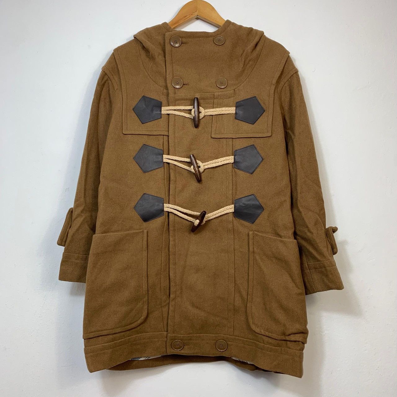Ne-Net ARCHIVE Issey Miyake Ne-Net Japanese Wood Toggle Duffle Coat Size US L / EU 52-54 / 3 - 1 Thumbnail