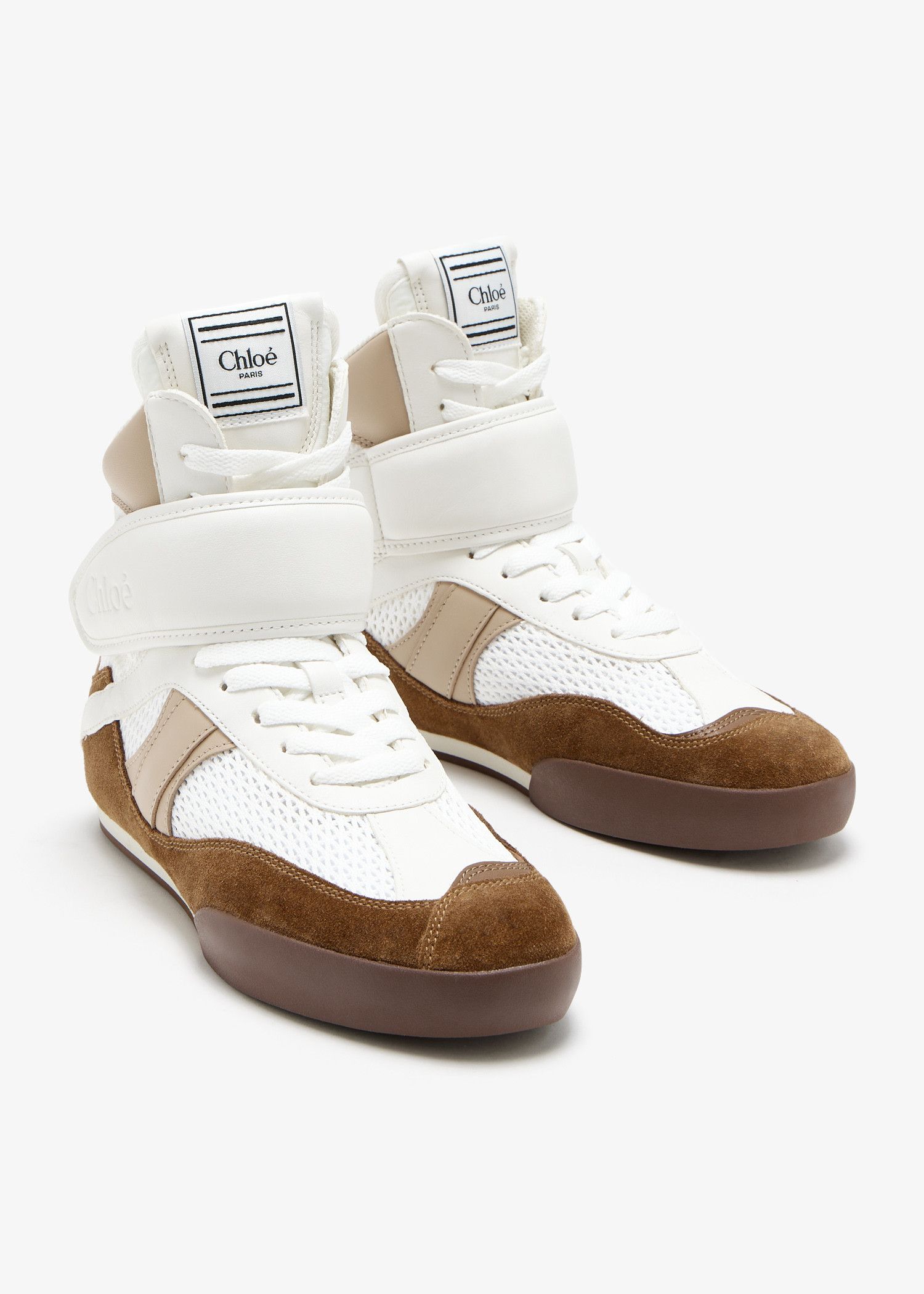 Chloe o1s22i1n0425 Hi-Top Kick Sneakers in Brown Size US 8 / IT 38 - 4 Thumbnail
