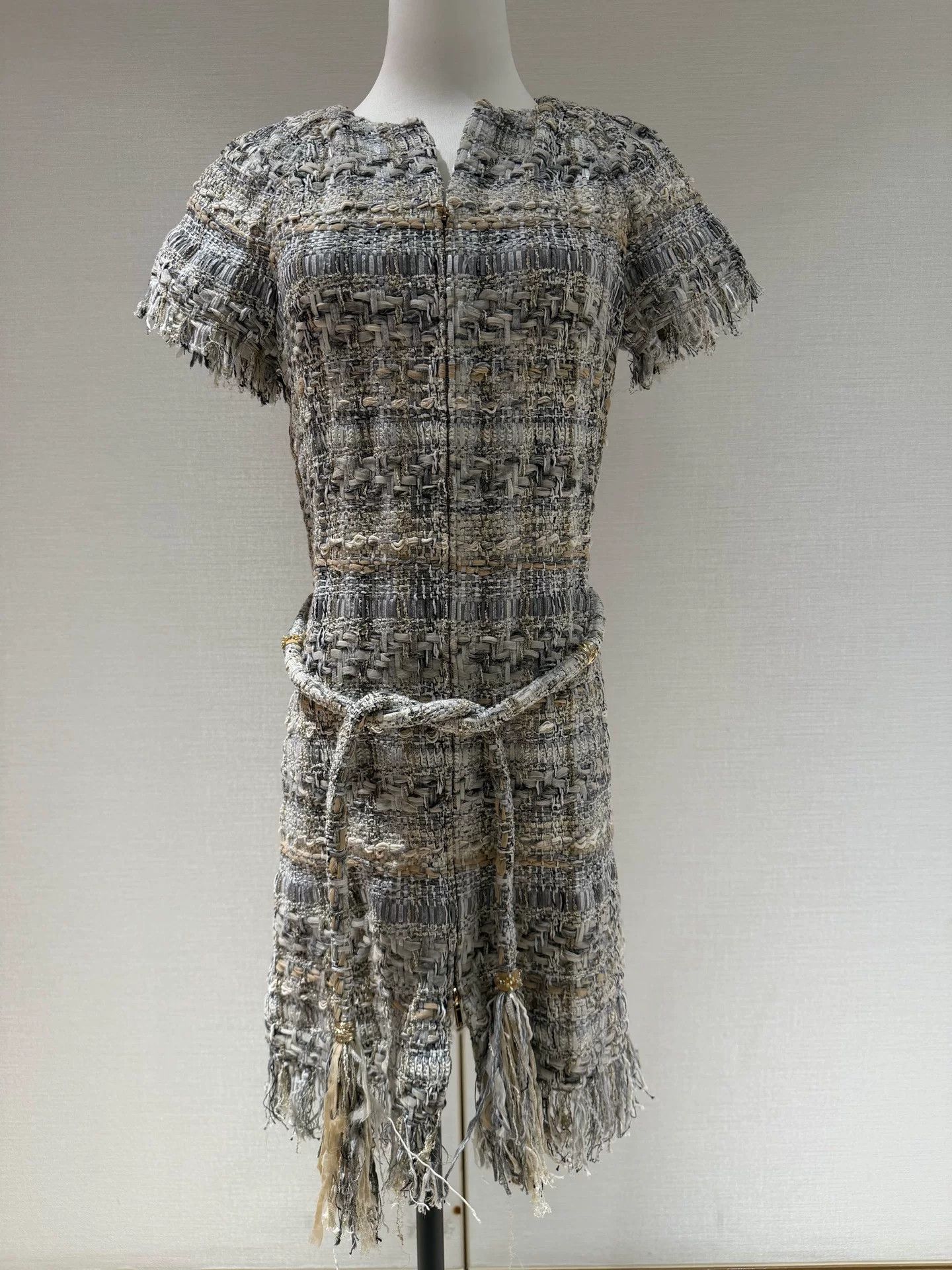 Chanel Chanel 18C Greek Tweed Fringe Dress Size US 36 / EU 52 - 1 Thumbnail