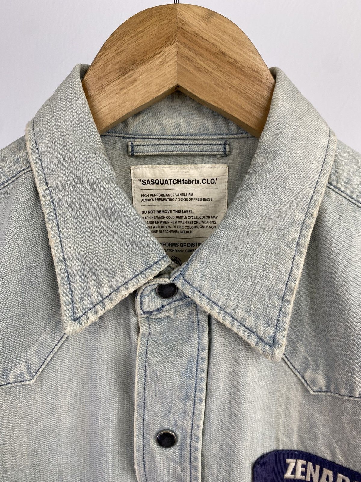 Sasquatchfabrix SS11 Sasquatchfabrix "Zearchy" Distressed Denim Shirt Size US S / EU 44-46 / 1 - 5 Thumbnail