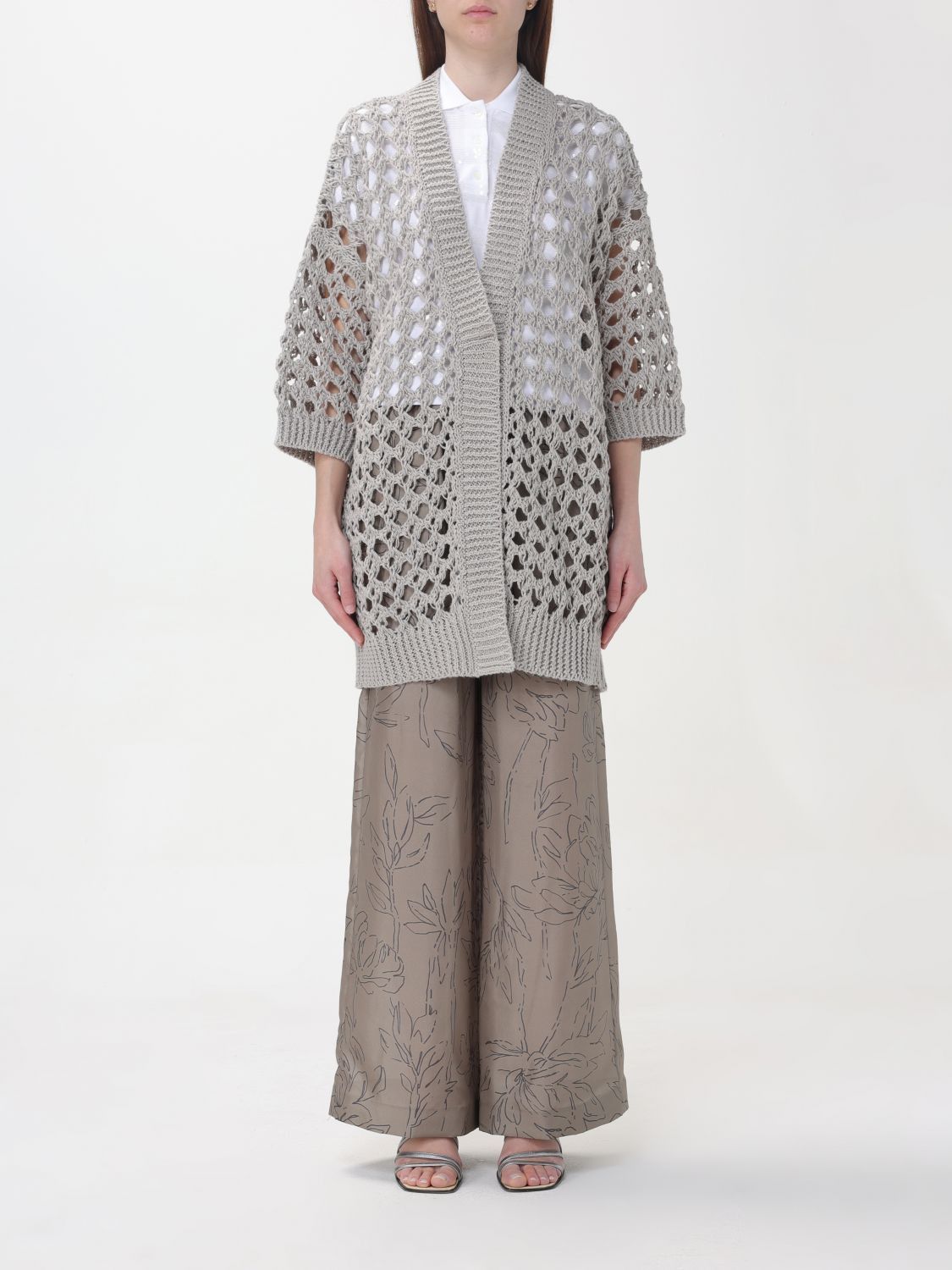 image of Brunello Cucinelli Cardigan Woman Quartz, Women's (Size Medium)