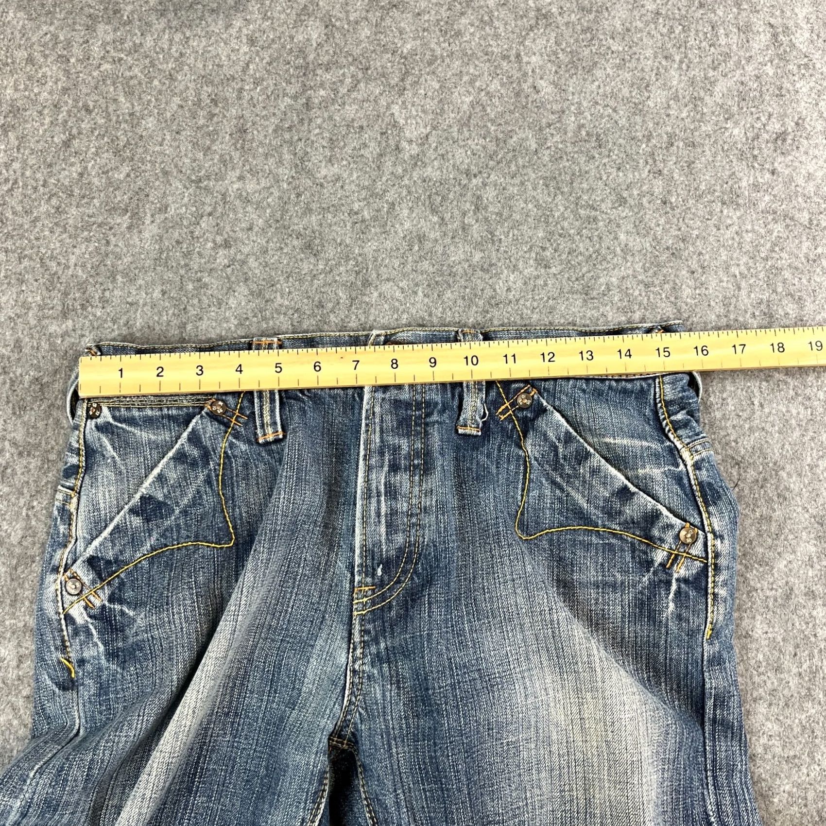 G-Star VINTAGE G-Star Jeans Relaxed Straight 32 30 Mid Wash Blue Y2K Flap Pockets Men Regular 5-Pocket Denim Cotton Jeans Mens Blue Stars 90s Size US 32 / EU 48 - 6 Thumbnail