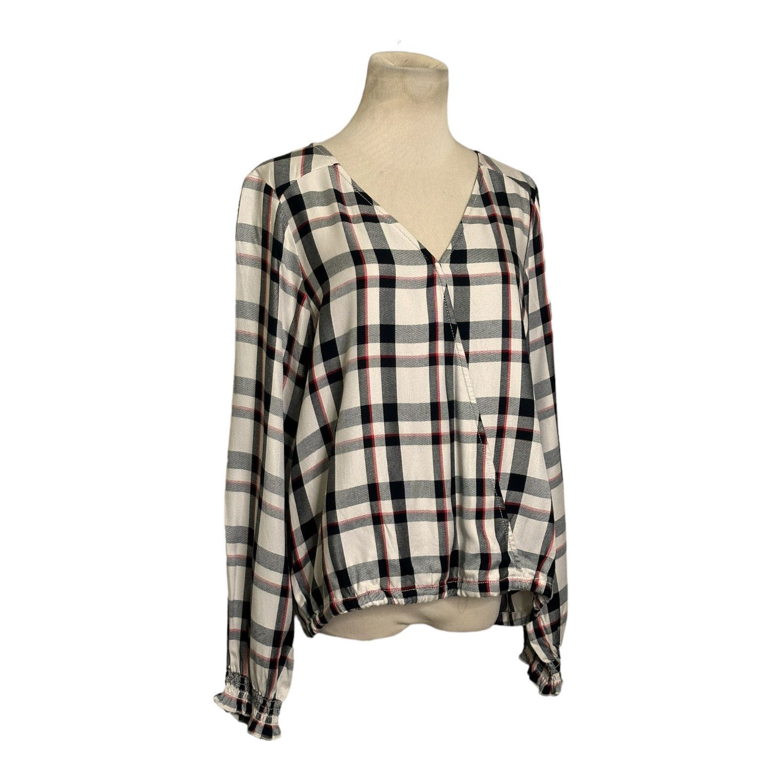 Sanctuary Sanctuary plaid long sleeves front crossed top size small Size S / US 4 / IT 40 - 11 Thumbnail