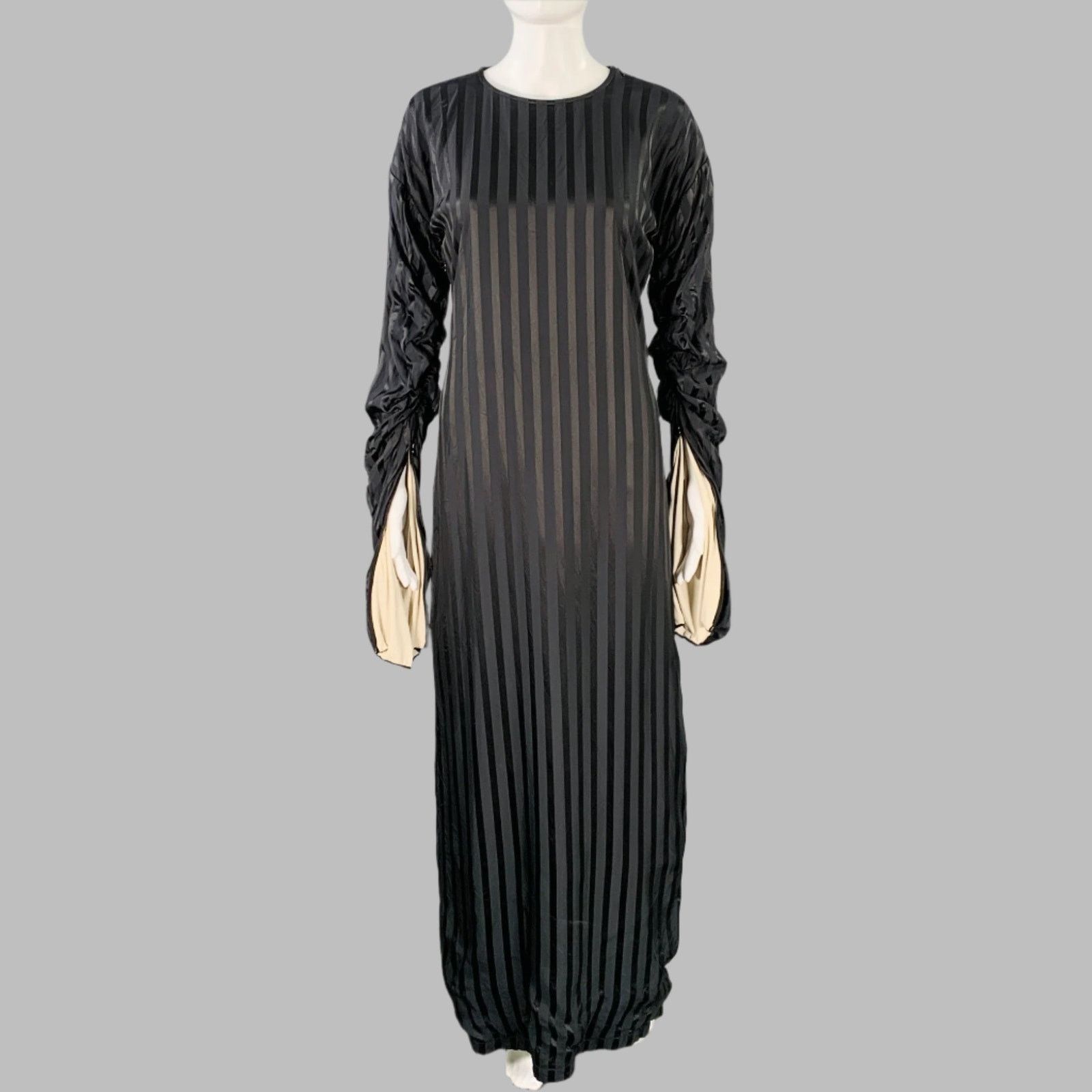 Jean Paul Gaultier JEAN PAUL GAULTIER Black Acetate Blend Stripe Long Sleeve Size M / US 6-8 / IT 42-44 - 1 Thumbnail