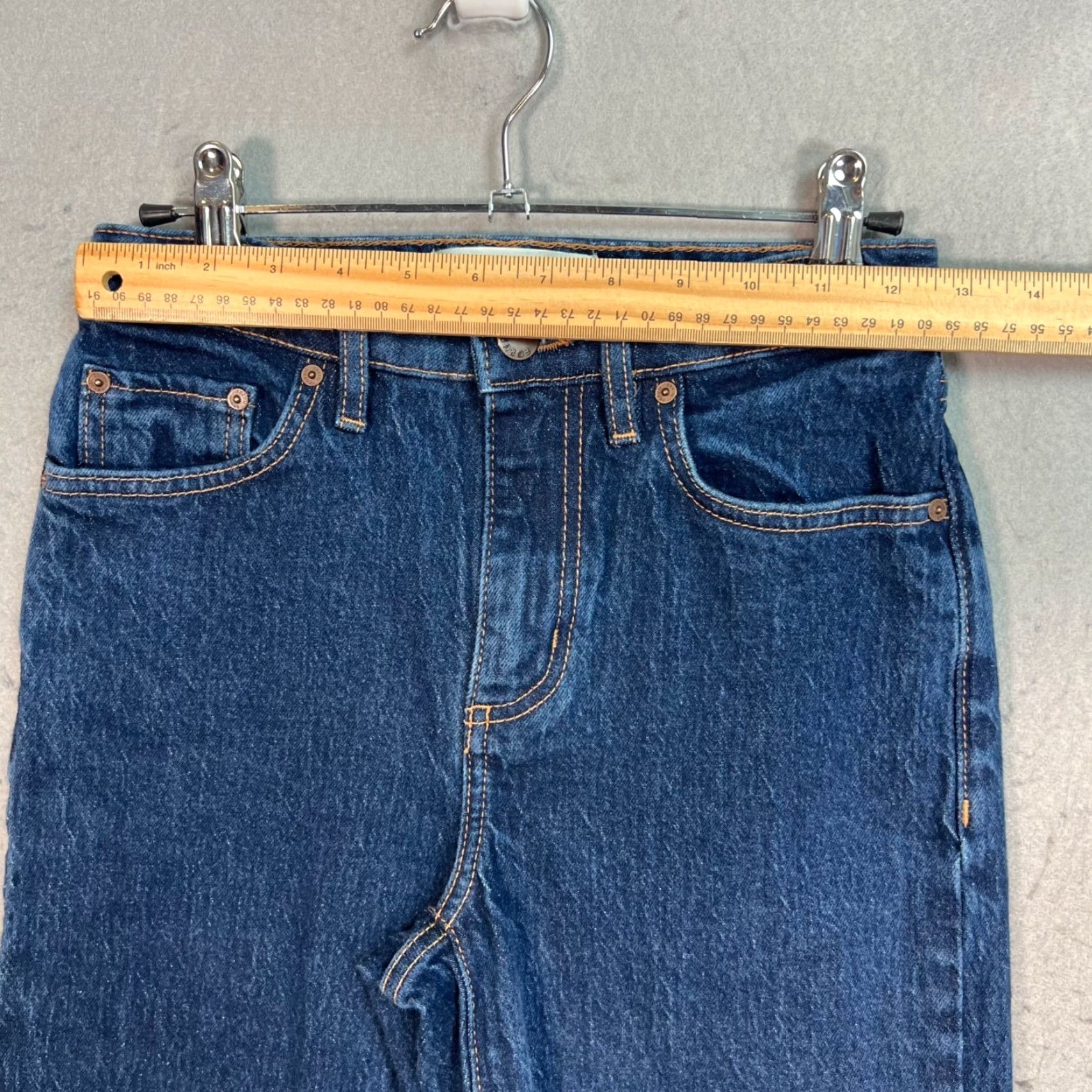 Denime VINTAGE Denim Forum High-Rise Straight Leg Jeans Womens Size 24 Blue Denim Size 42" / US 20 - 6 Thumbnail