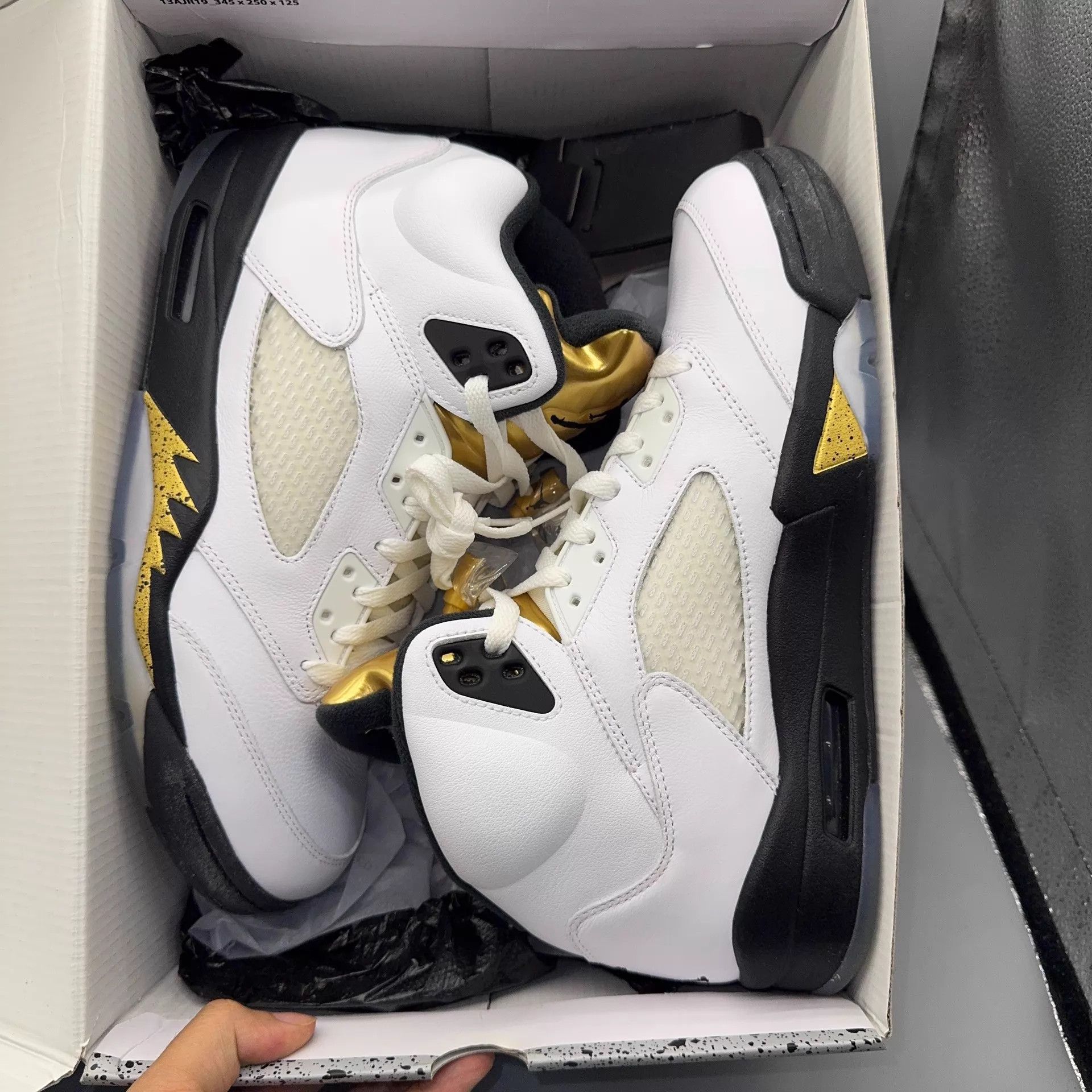 Nike Jordan AJ5 Gold/Platinum/Black Obsidian 44 Size US 10 / EU 43 - 5 Thumbnail