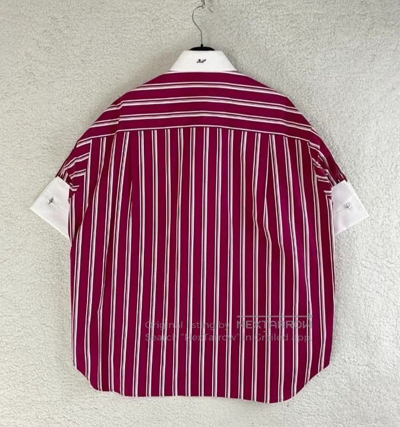 Raf Simons Raf Simons 22ss sleeve label silver buckle plaid short tee Size US S / EU 44-46 / 1 - 3 Thumbnail