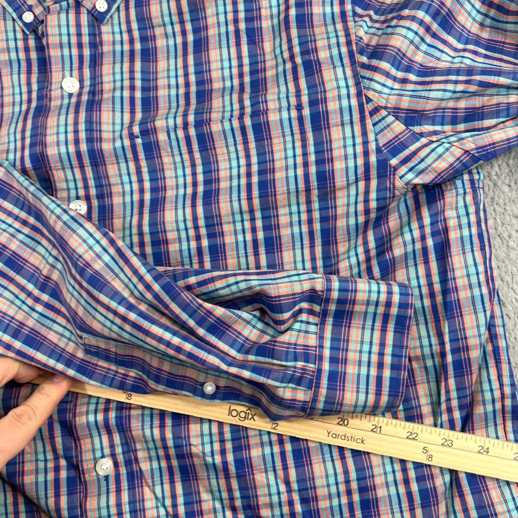 CO Duluth Wrinkle Fighter Multicolor Plaid L/S Shirt Men Regular Large Button-Up Pocketed Cotton Size US L / EU 52-54 / 3 - 6 Thumbnail