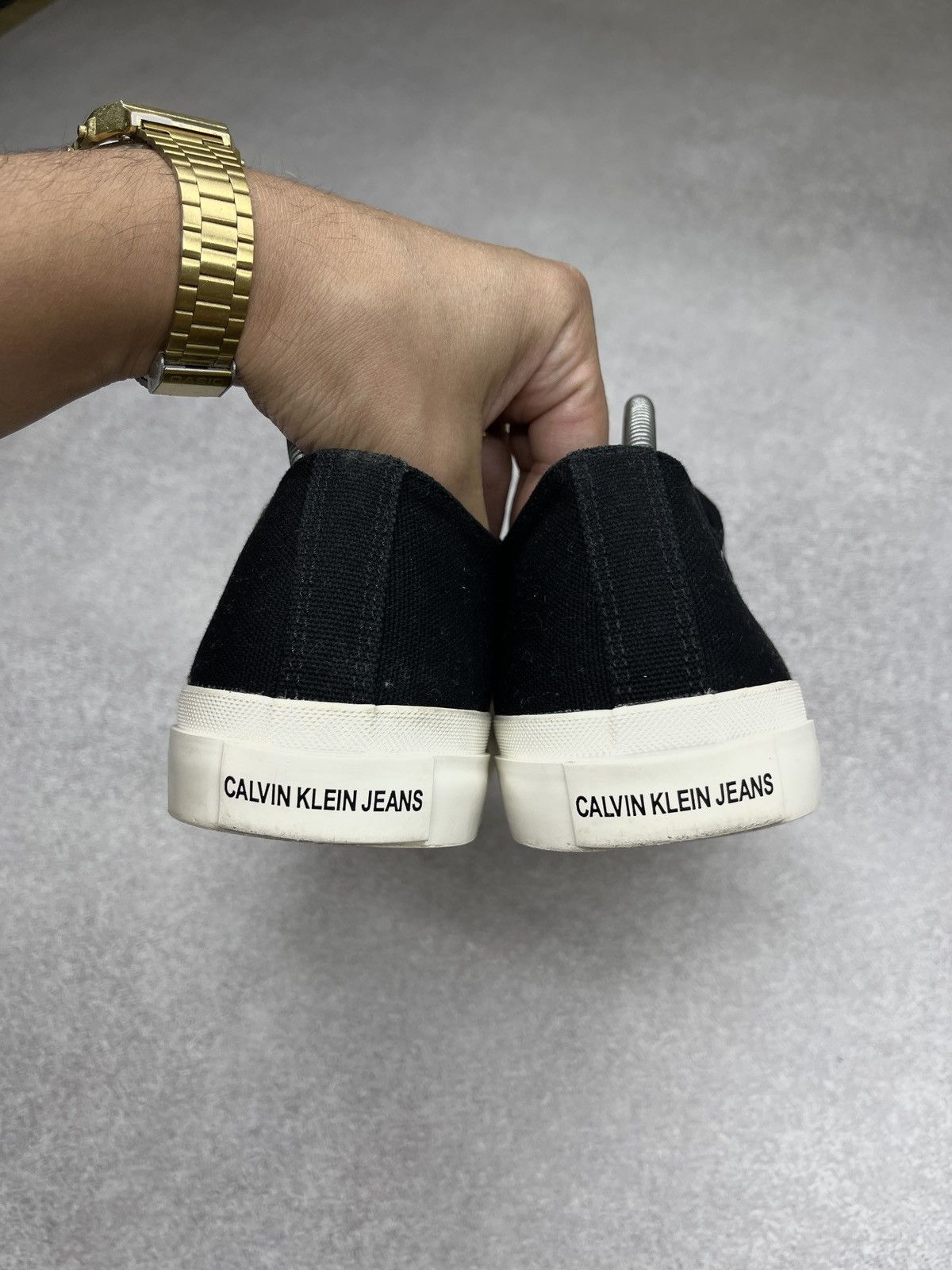 Calvin Klein Mens Calvin Klein Jeans Idol Low Sneakers Black/White Size US 11.5 / EU 44-45 - 7 Thumbnail