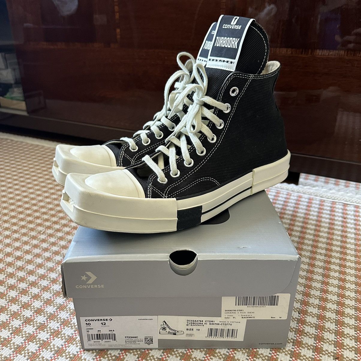 image of Drkshdw X Converse Tubrodrk Chuck Taylor 70 Hi Shoes in Black, Men's (Size 10)