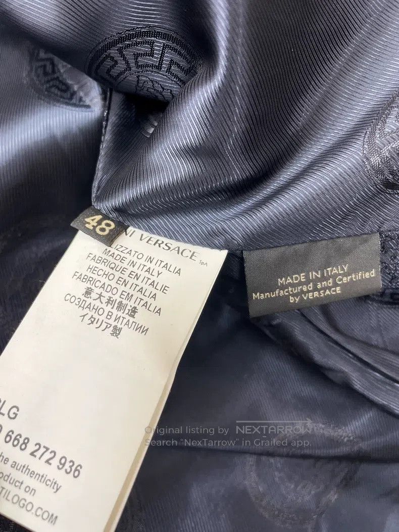Versace Versace Leather jacket blazer Size 48S - 9 Thumbnail