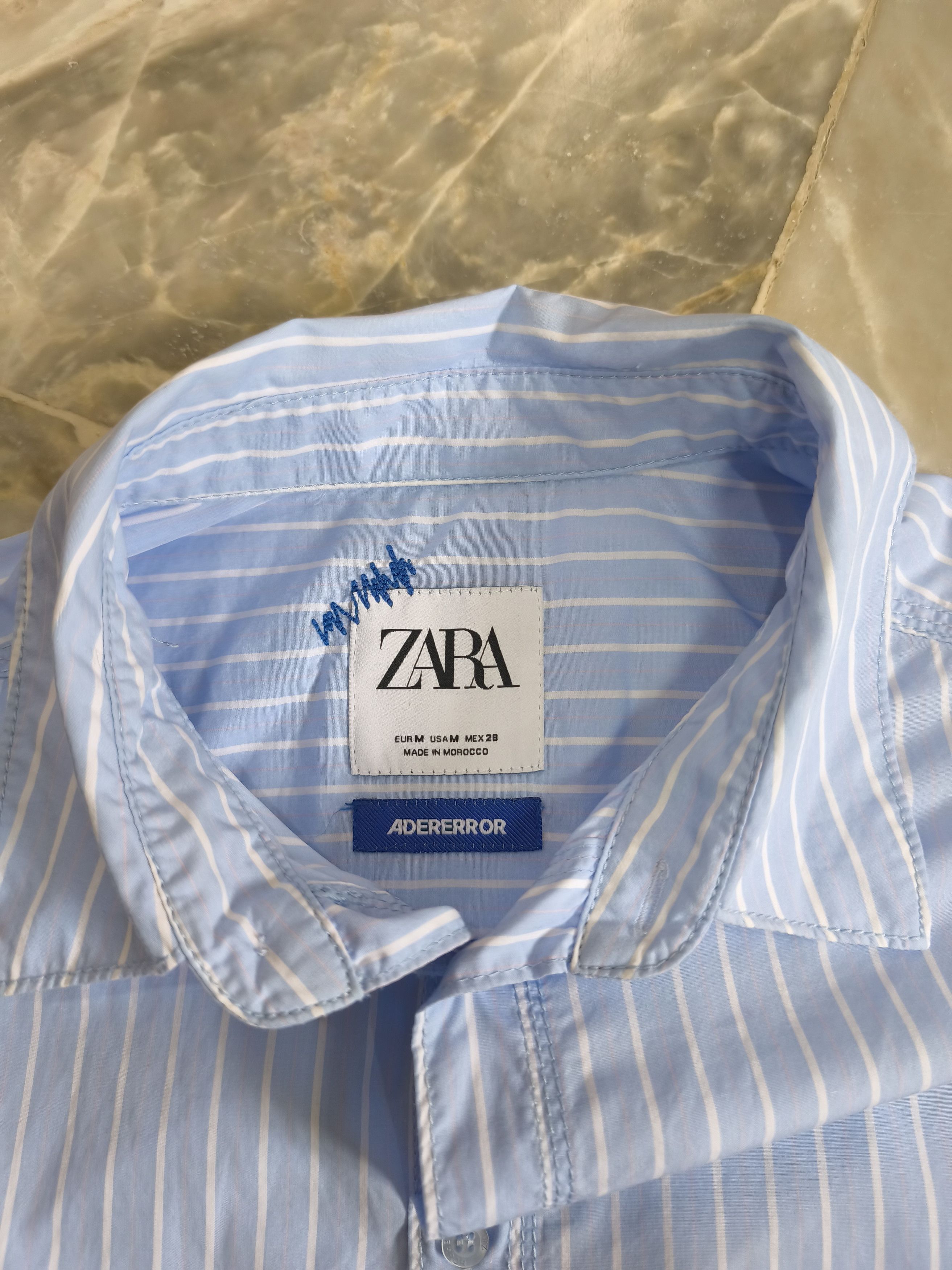 Ader Error × Zara Zara x Ader Error Striped Poplin Shirt Stripe Size US M / EU 48-50 / 2 - 8 Thumbnail