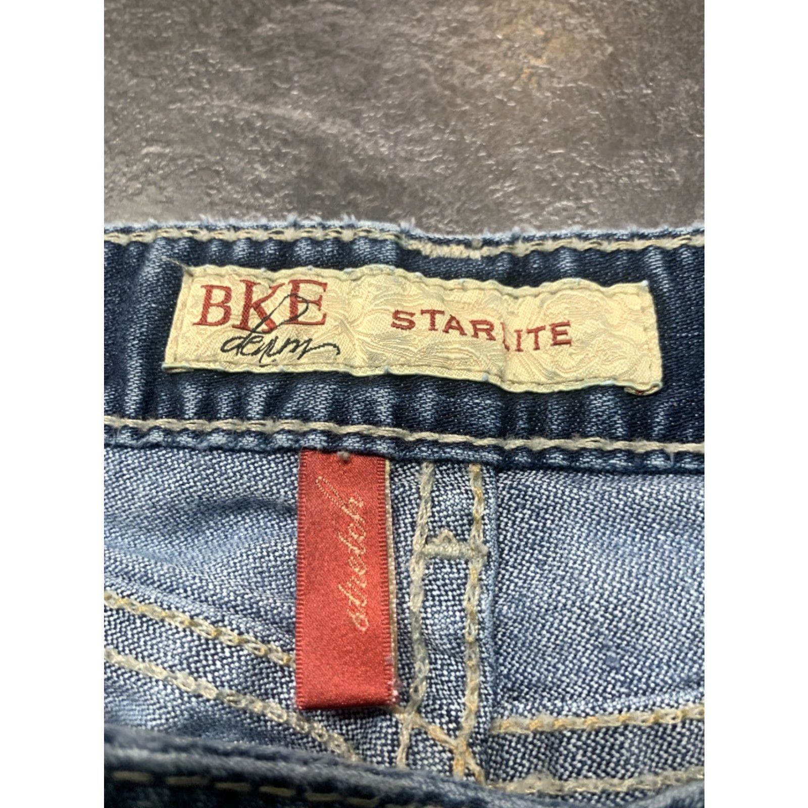 Vintage Buckle BKE Womens Jeans Flared 28x34 Blue Low Rise Stretch Denim Fall Winter Spring Size 28" / US 6 / IT 42 - 6 Thumbnail