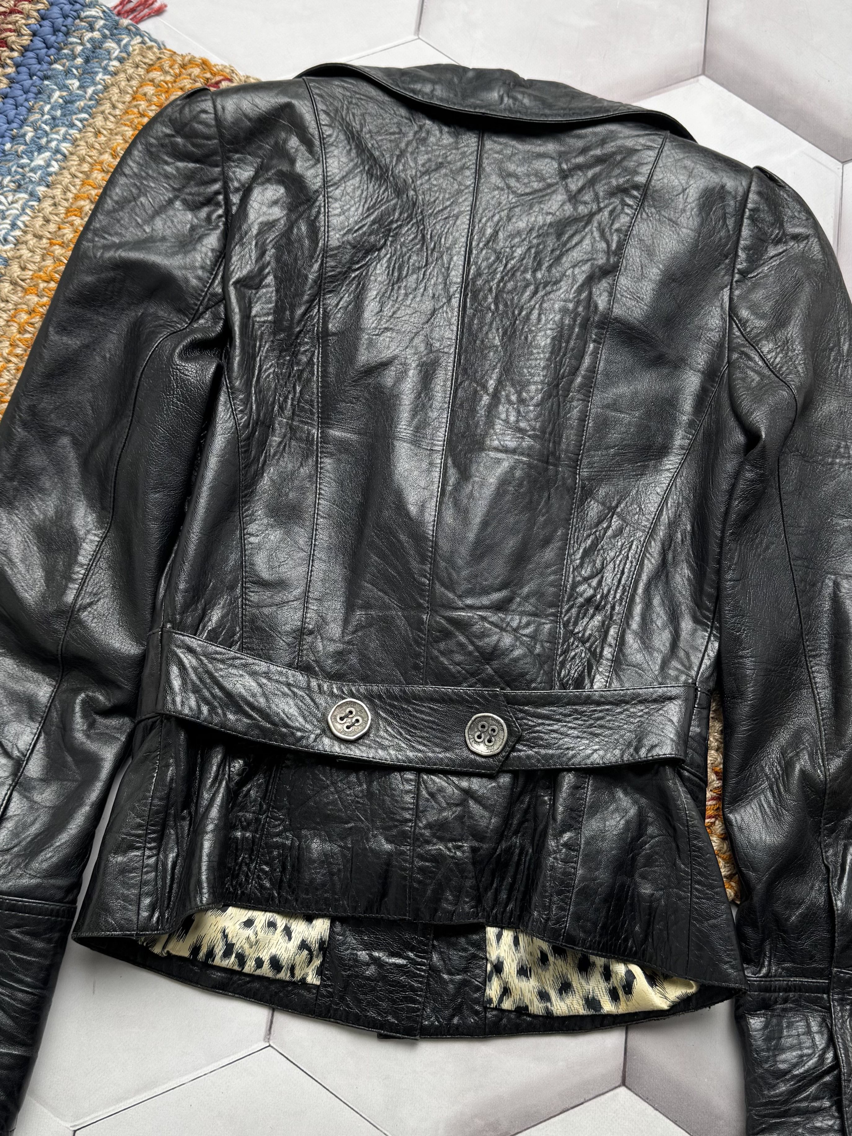 Vintage Vintage Leather Cropped Jacket (E4) Size S / US 4 / IT 40 - 13 Thumbnail