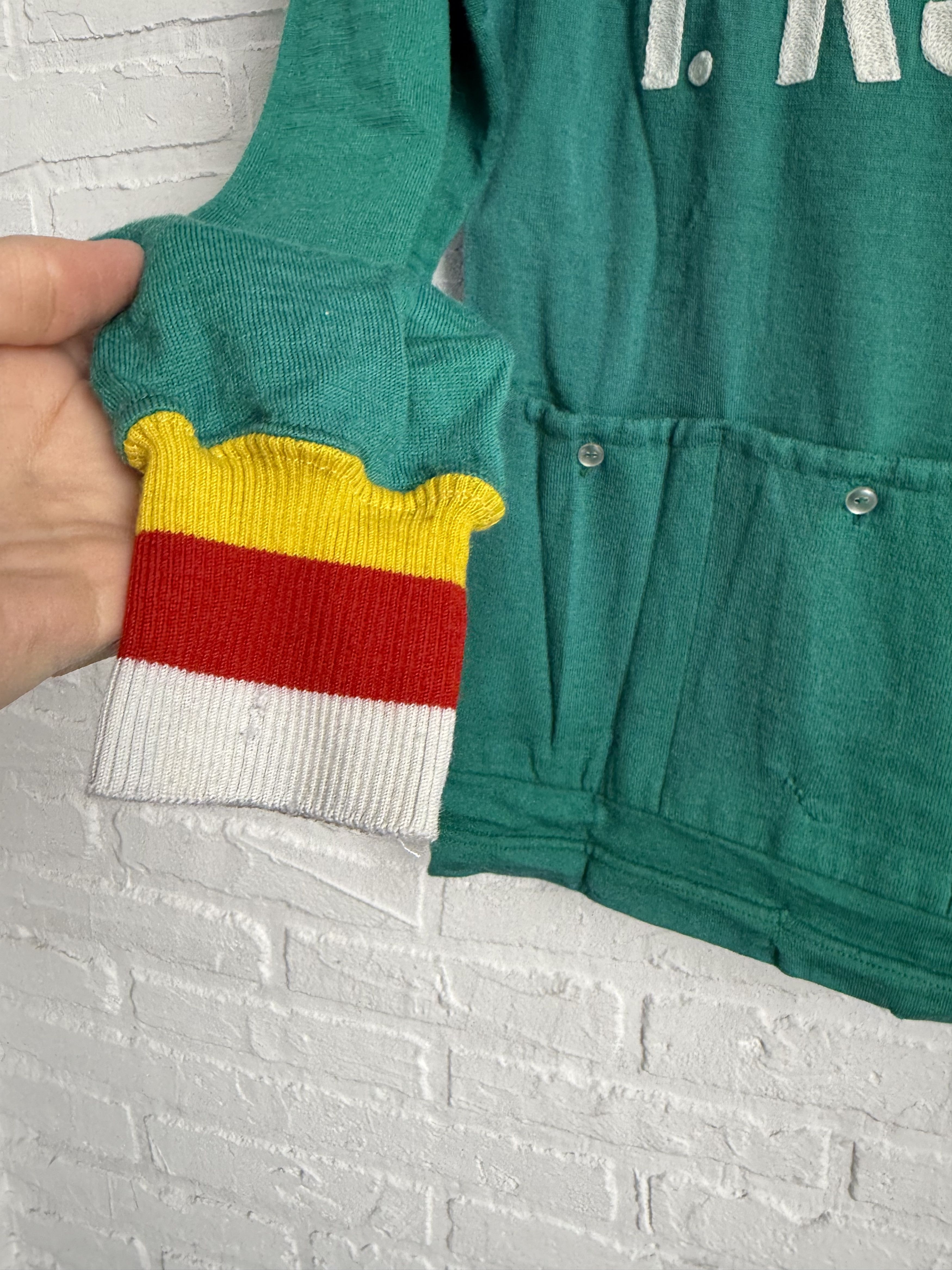Other RARE Vintage 1970s De Marchi wool cycling jersey 1.KSRC Size US M / EU 48-50 / 2 - 18 Thumbnail