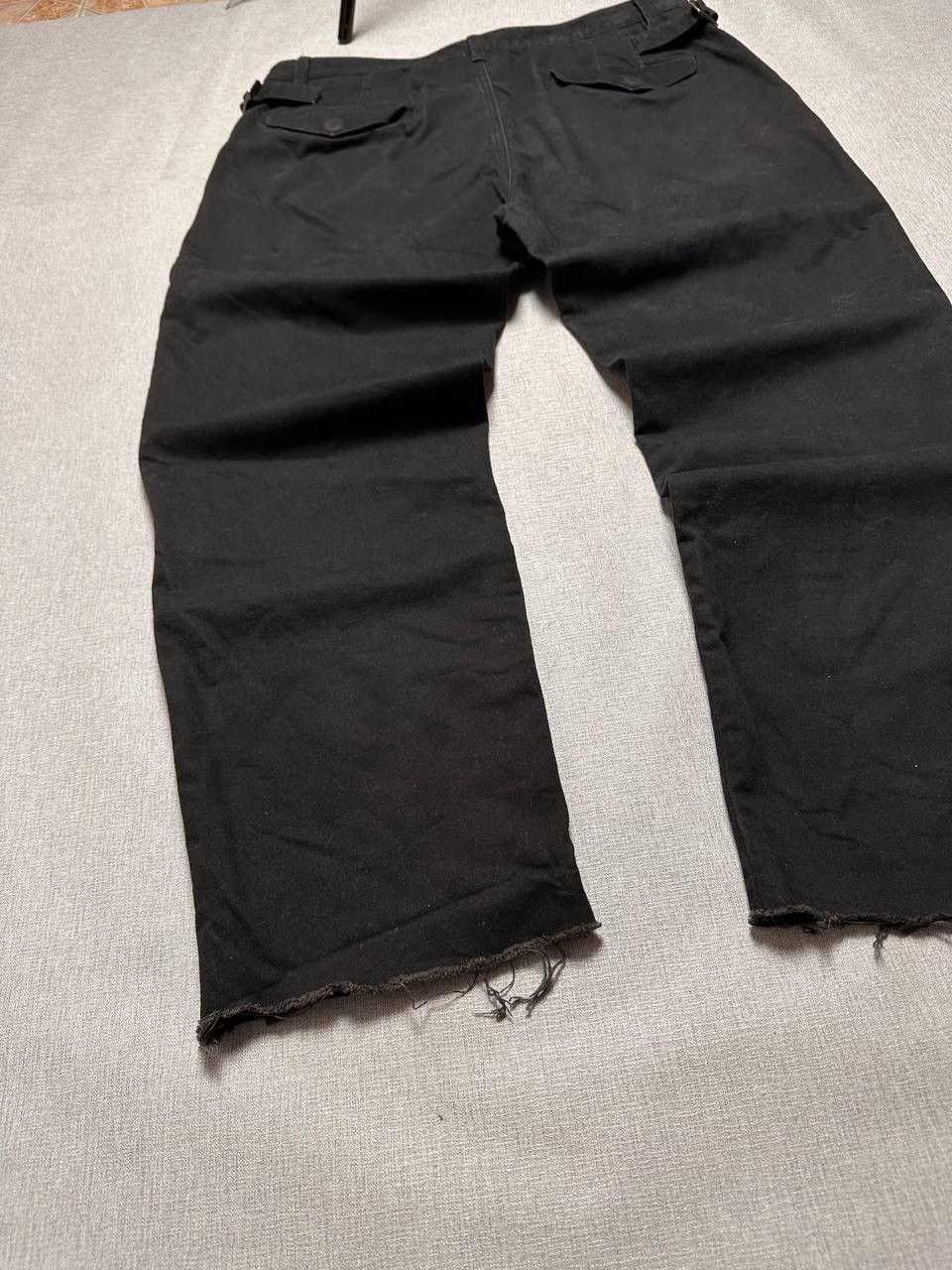 Helmut Lang Helmut Lang Black Side Adjuster Trousers Raw Hem Pants Size US 34 / EU 50 - 18 Thumbnail