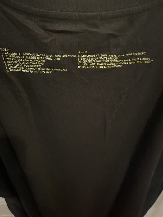 Yung Lean Yung Lean 2002 Unknown Death Black Tee | Grailed