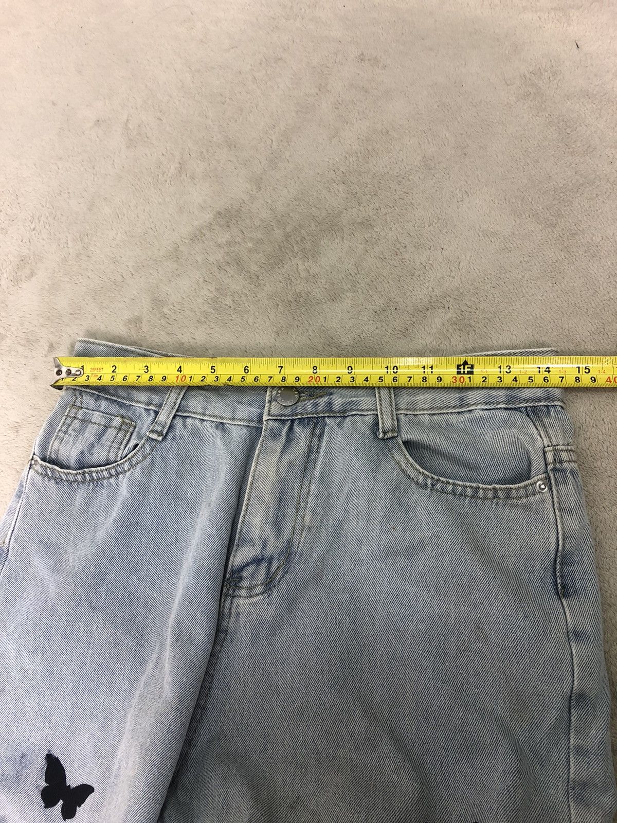 Vintage 🦋 Vintage 90s ZS Jeans Butterfly Silhouettes Straight Denim Size US 29 - 18 Thumbnail