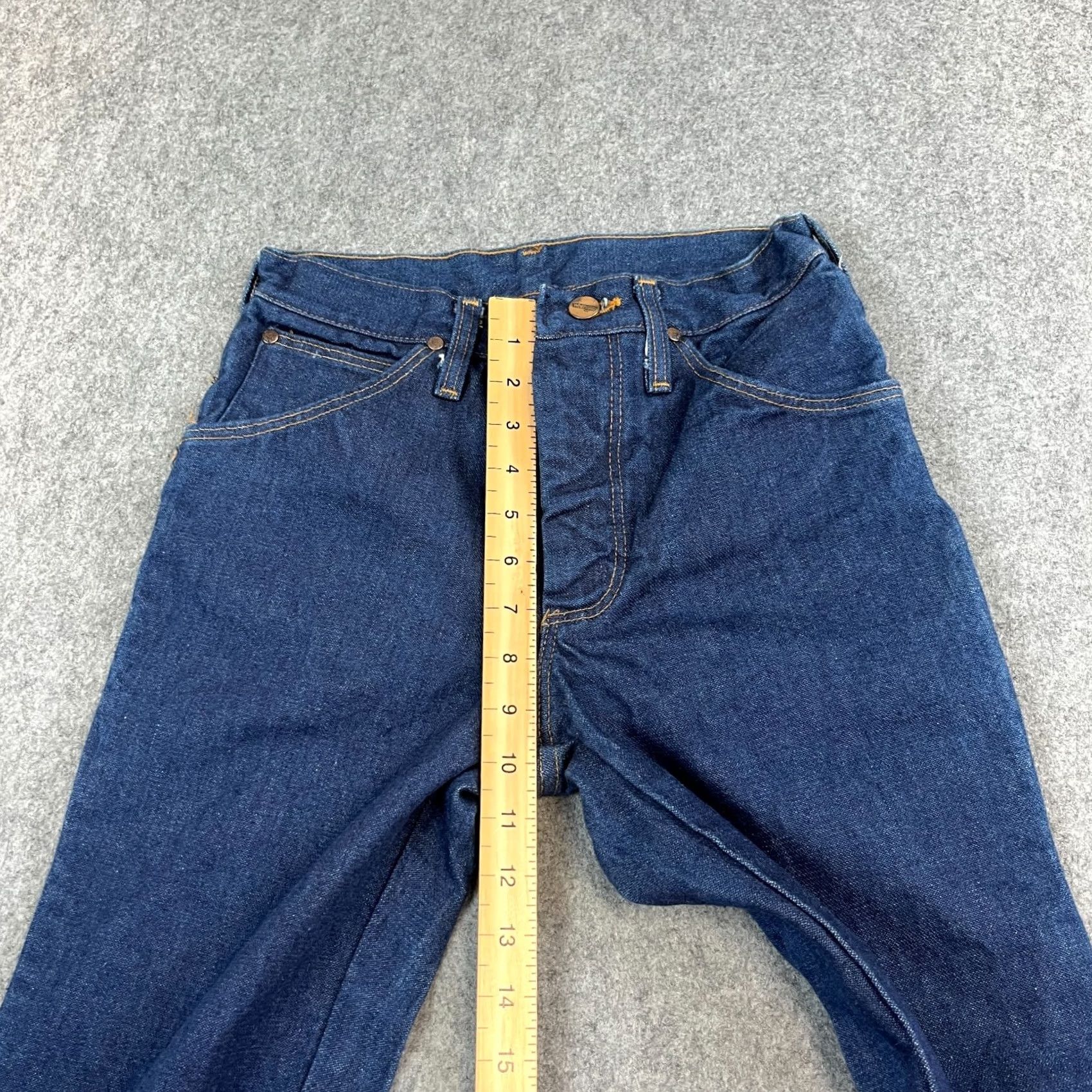 Wrangler VINTAGE Wrangler Jeans Straight 26 36 UK 6 Dark Blue High Waist Western Women Jeans Regular Blue 5-Pocket Womens Size 30" / US 8 / IT 44 - 5 Thumbnail
