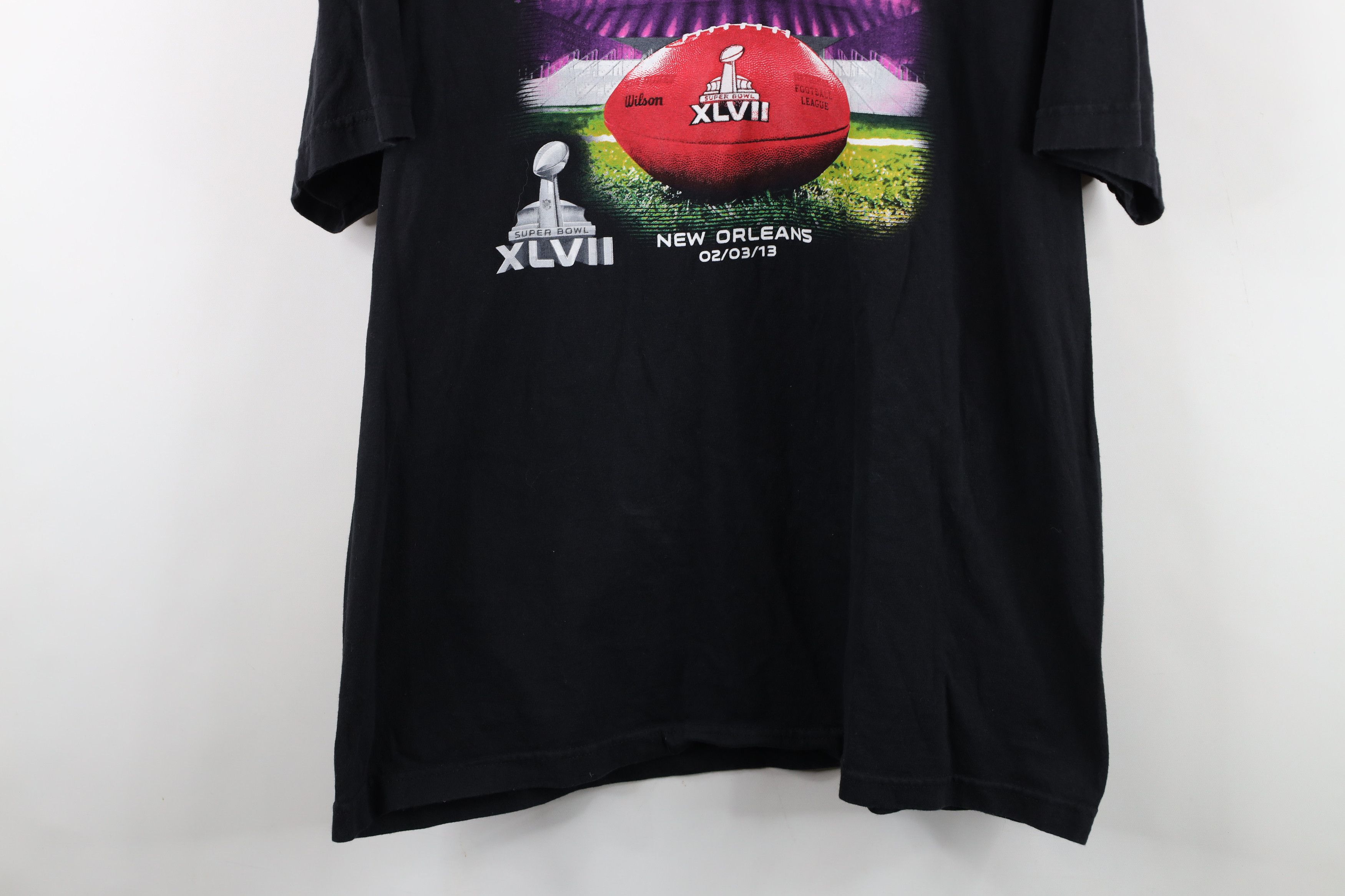 Vintage Vintage Y2K Super Bowl New Orleans Football T-Shirt Black Size US XL / EU 56 / 4 - 3 Thumbnail