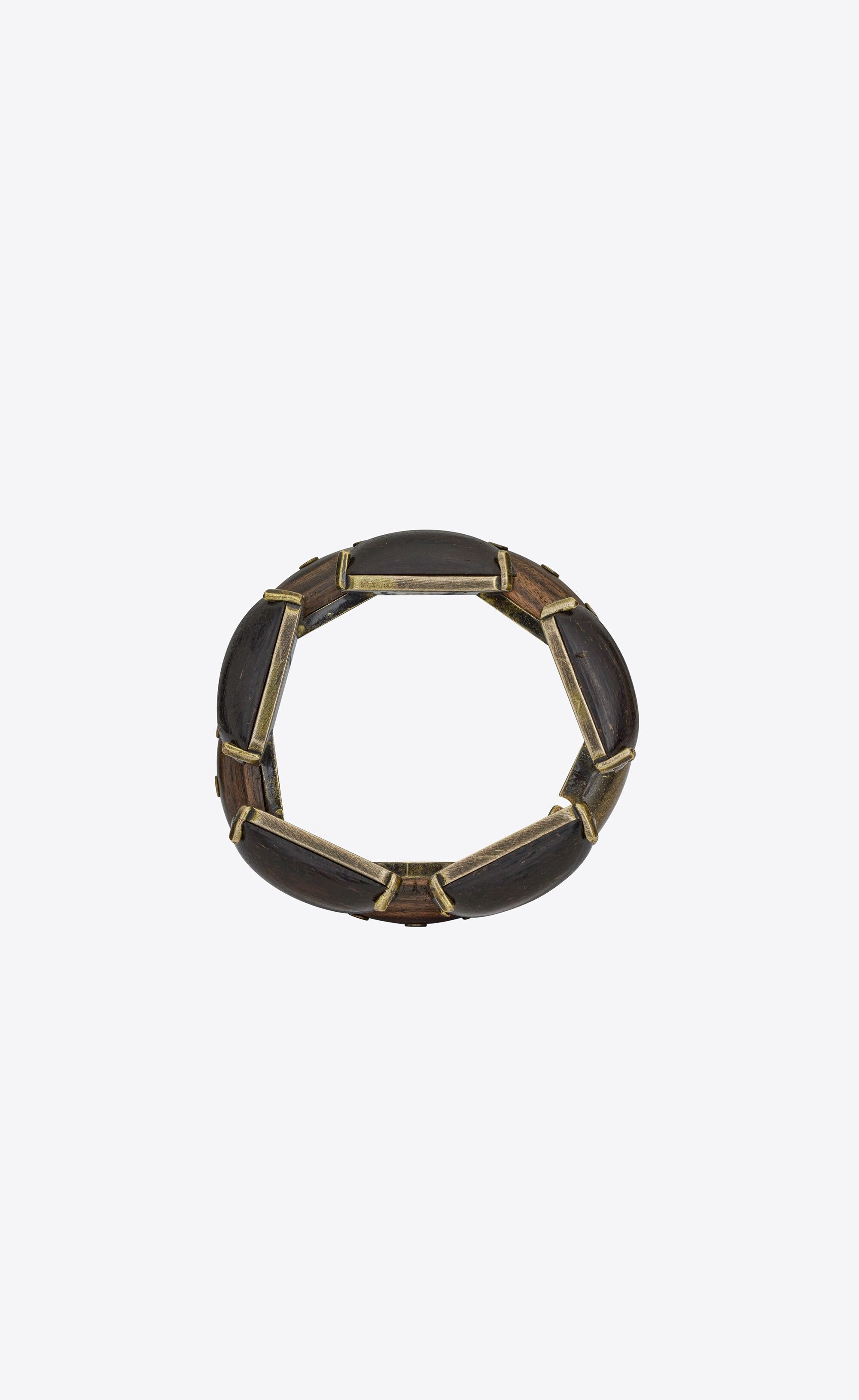 Saint Laurent Paris o1s1wg110325 Size: M / 740252 Bracelet in Bamboo, Wood Size ONE SIZE - 2 Thumbnail