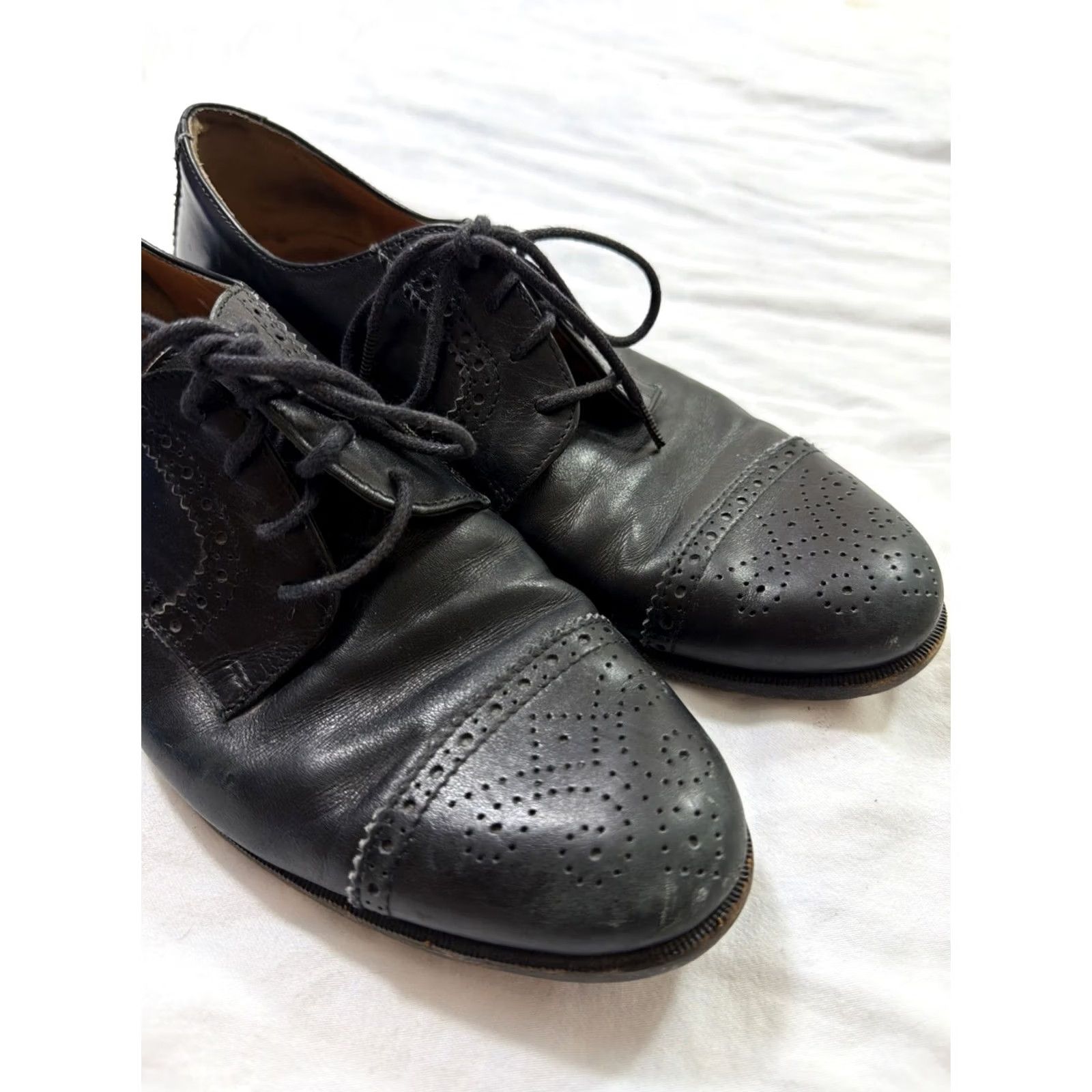 Polo Ralph Lauren Polo Ralph Lauren Cap-Toe Brogue Shoes Oxford Leather Brown Men's Dress Shoes Cap-Toe Brogue Italy Made in Italy Leather Upper Lined Logo D Ocean? Size US M / EU 48-50 / 2 - 2 Thumbnail