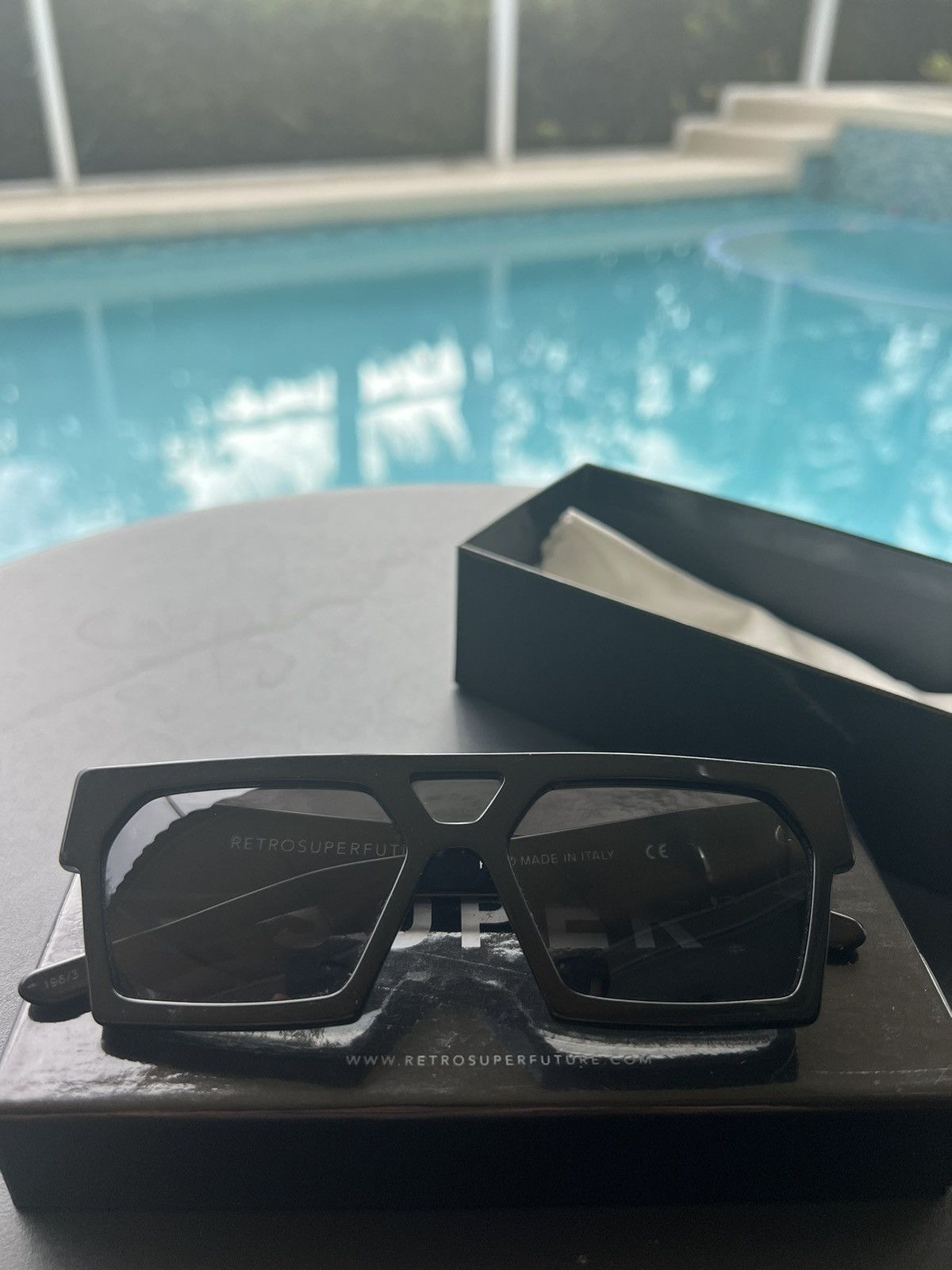 Retrosuperfuture Retrosuperfuture amazing, futuristic shaped black sunglasses Size ONE SIZE - 5 Thumbnail