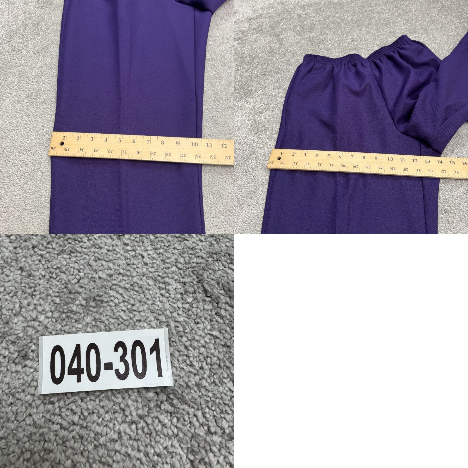 Vintage Alfred Dunner Pants Dress Stretch Elastic Waist Pull On 14 Navy Blue Women Size 36" / US 14 / IT 50 - 9 Thumbnail