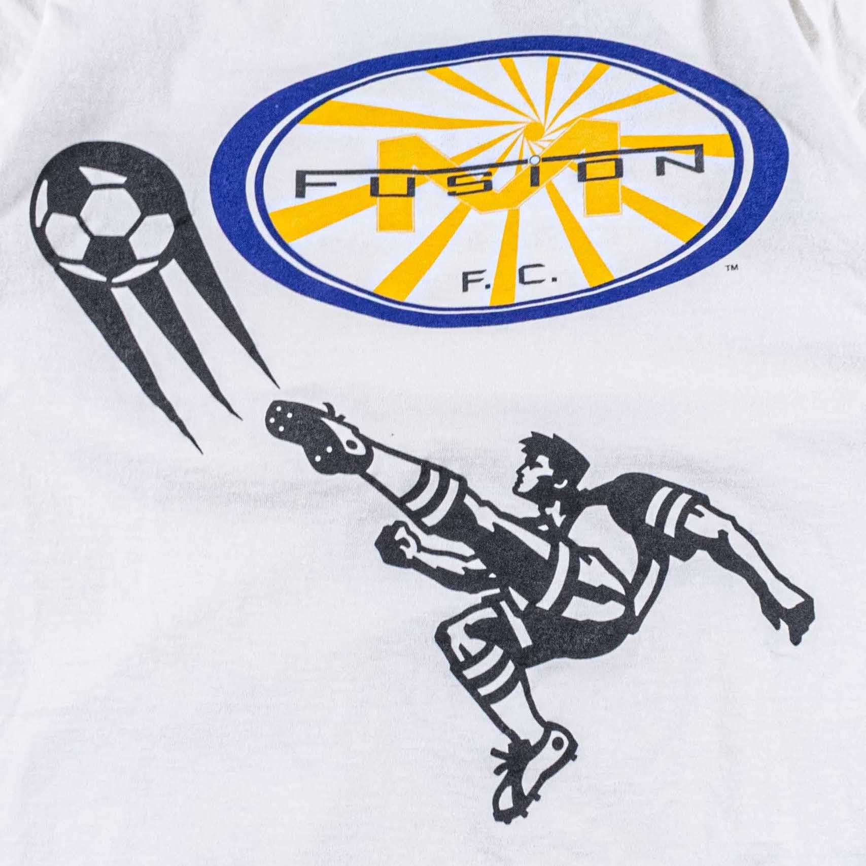 Vintage Vtg 90s Miami Fusion FC Soccer T-Shirt AT&T Promo MLS Rare Size US L / EU 52-54 / 3 - 9 Thumbnail