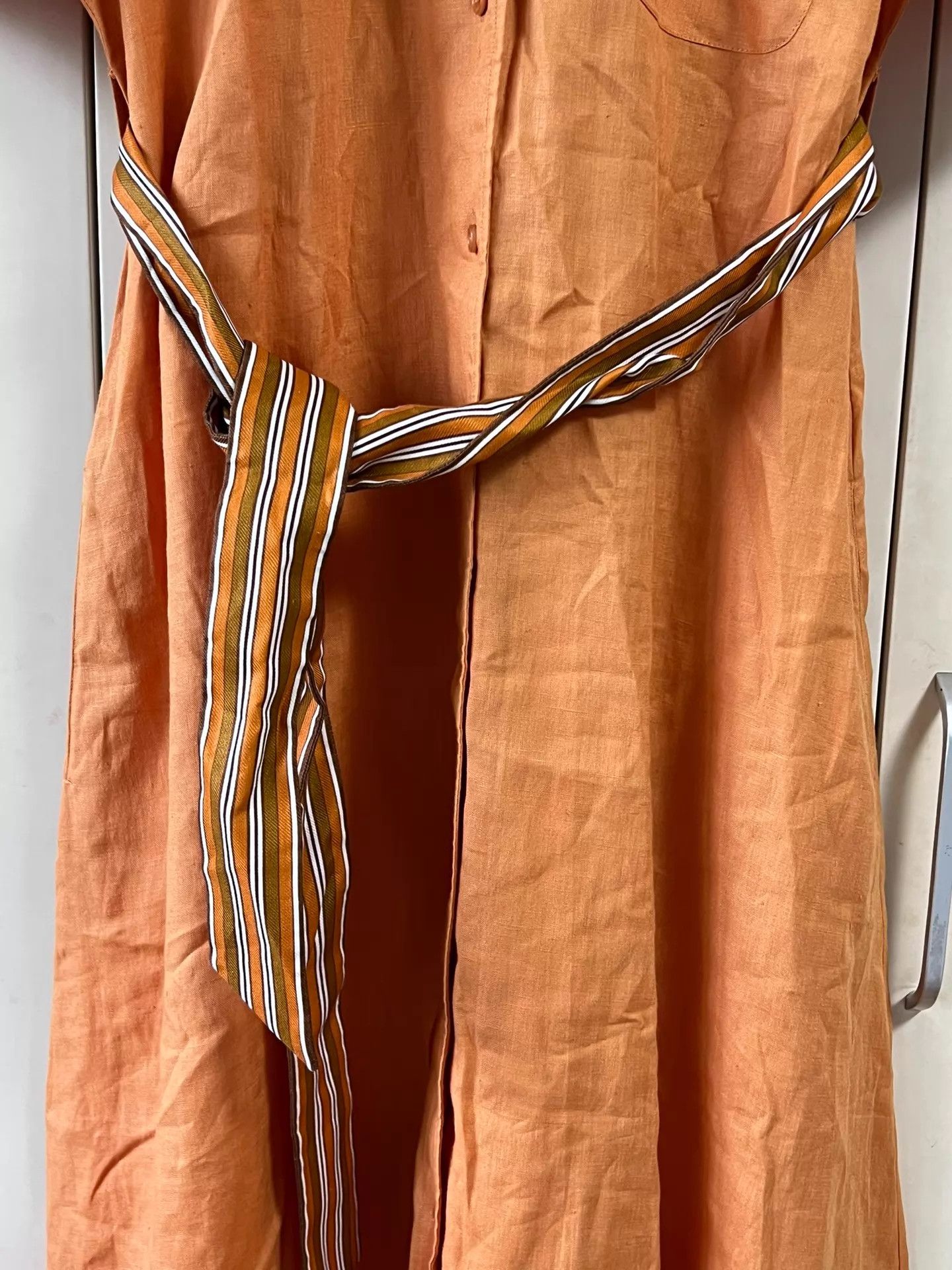 Loro Piana Loro Piana Linen Long Dress 38, Collar, Matching Belt Size XS / US 0-2 / IT 36-38 - 5 Thumbnail
