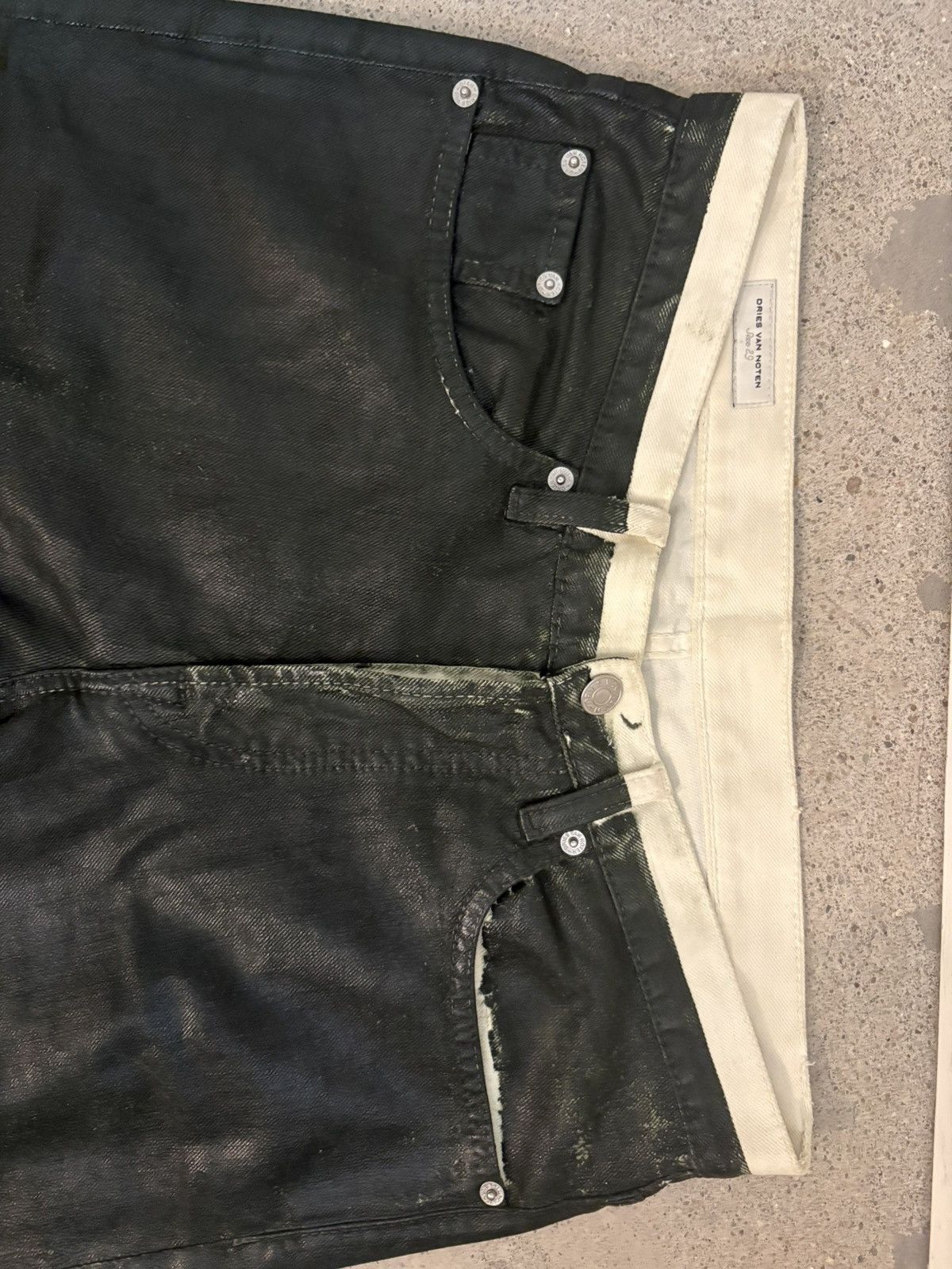 Dries Van Noten Dries Van Noten Painted Denim Size US 29 - 3 Thumbnail