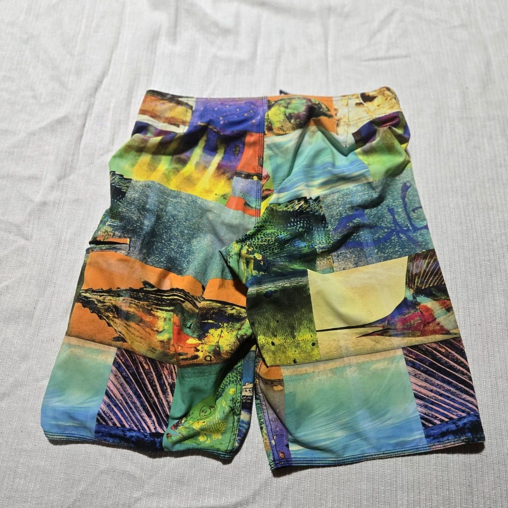 Vintage Salt Life SLX-QD Fishing Aqua Trunks Swim Shorts Men Medium 32 Lined Size US 31 - 8 Thumbnail