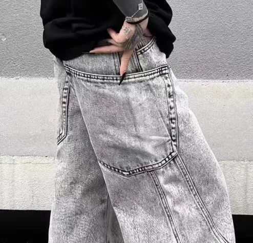 Japanese Brand × Vintage Washed and distressed hip-hop baggy jeans Size US 34 / EU 50 - 5 Thumbnail
