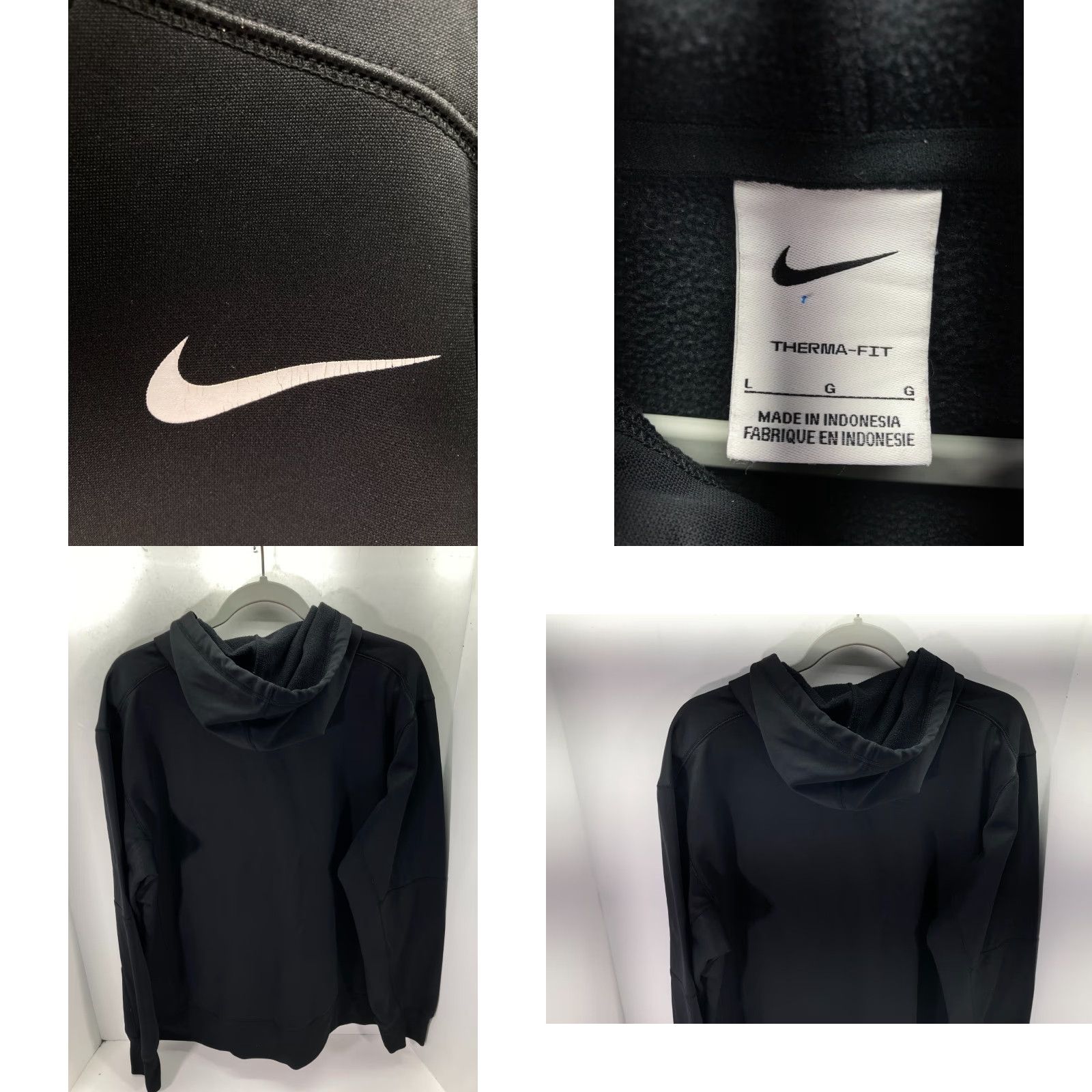 Nike Nike Houston Therma Fit Hooded Sweatshirt Mens L Black Pullover Logo Bedrock? Size US L / EU 52-54 / 3 - 8 Thumbnail