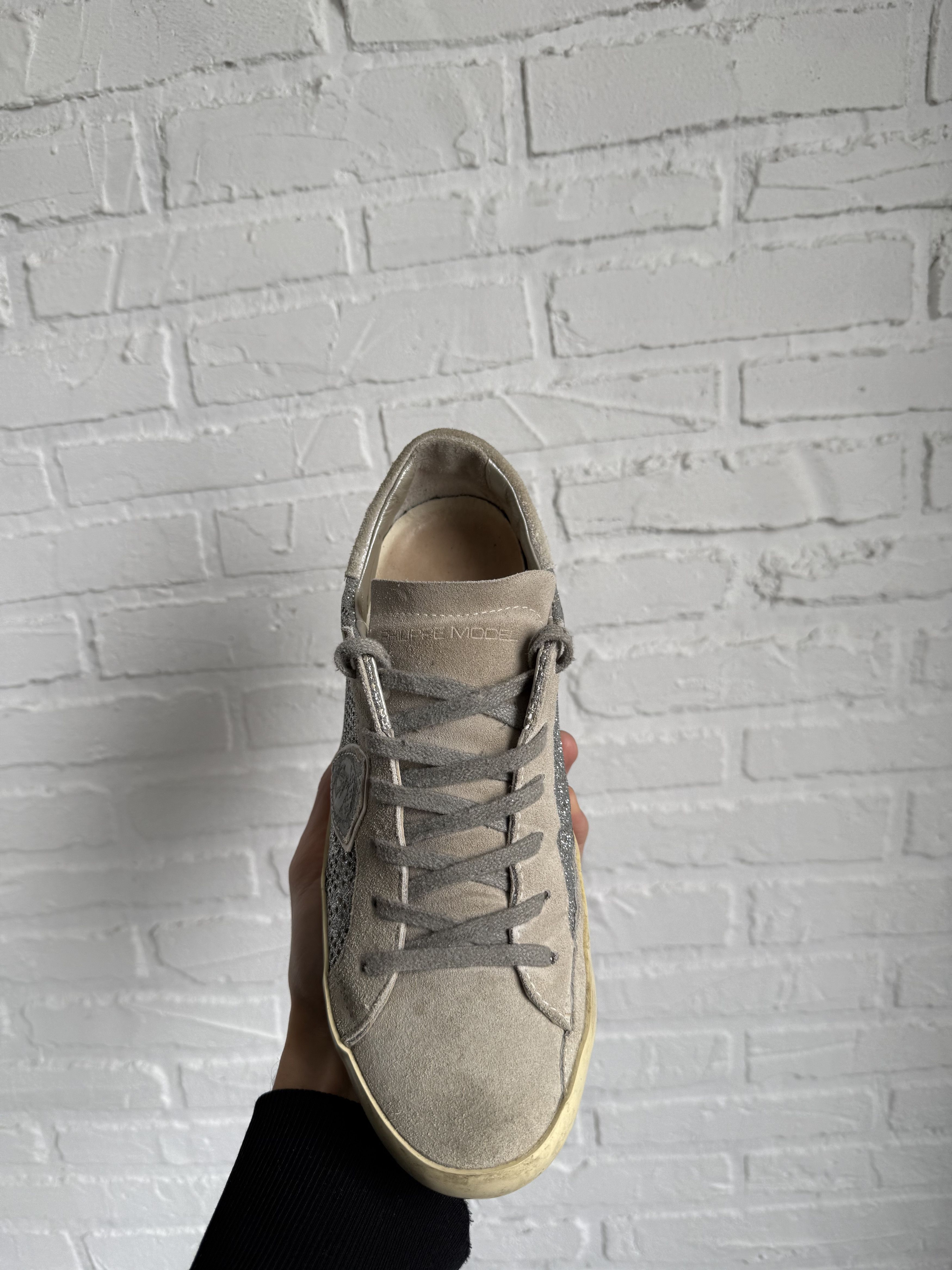 Philippe Model Philippe Model Paris suede leather glitter sneakers Size US 10 / IT 40 - 4 Thumbnail