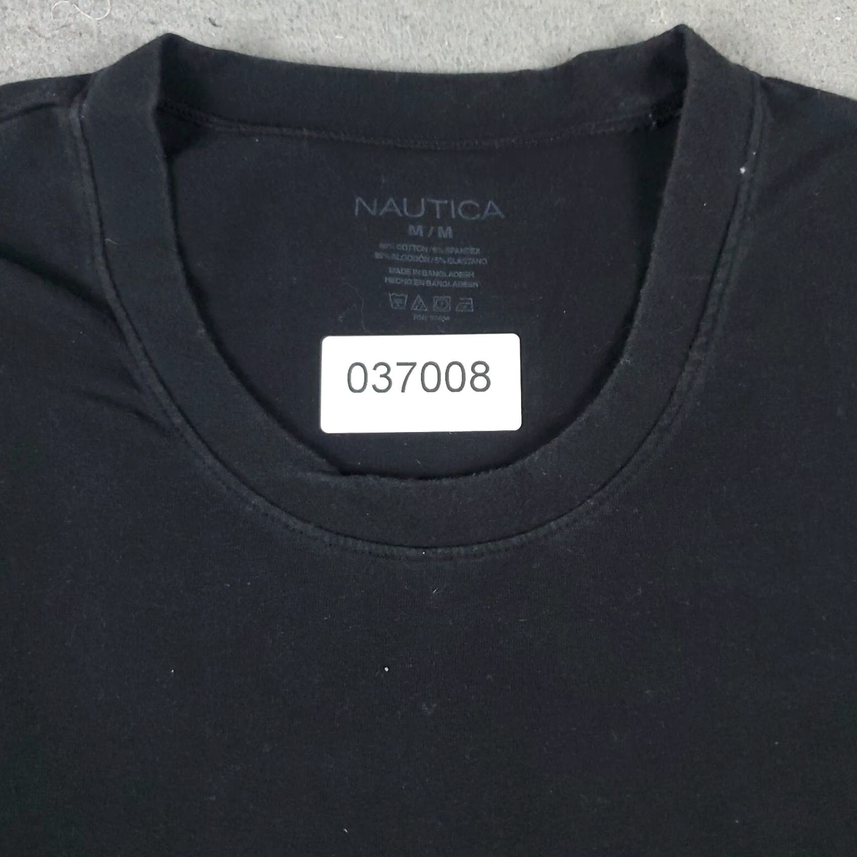 Nautica Nautica Mens T Shirt Short Sleeve Black Size M Casual Crew Neck Cotton Solid Size US M / EU 48-50 / 2 - 2 Thumbnail