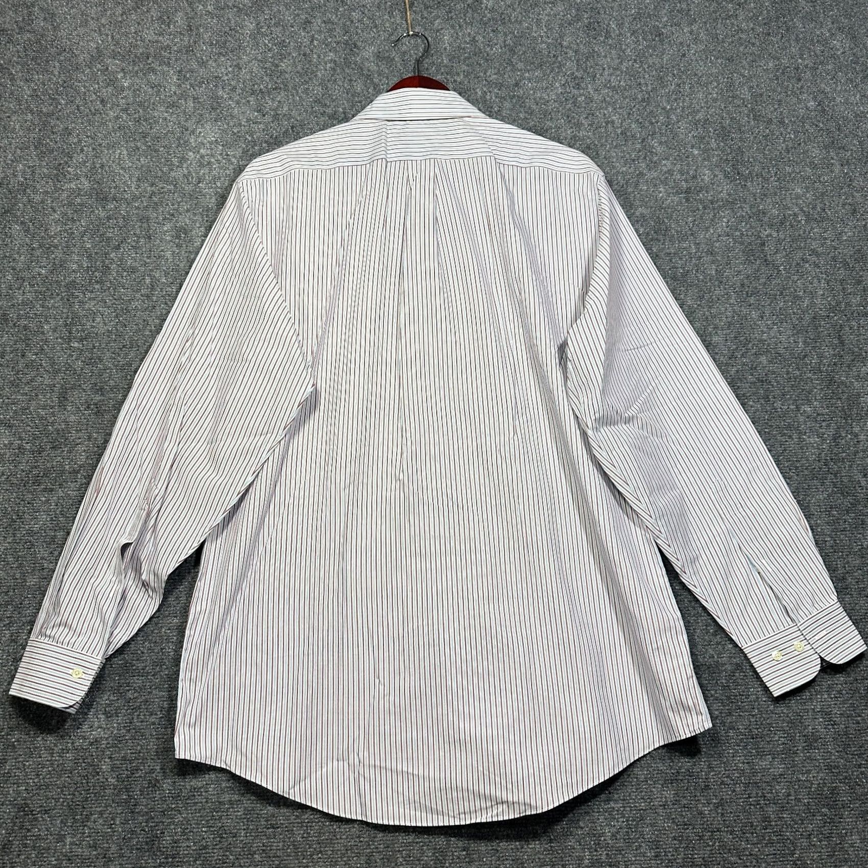 Brooks Brothers Brooks Brothers Shirt Mens 16 Non Iron Cotton Striped Blue Red Button Up Size US L / EU 52-54 / 3 - 6 Thumbnail