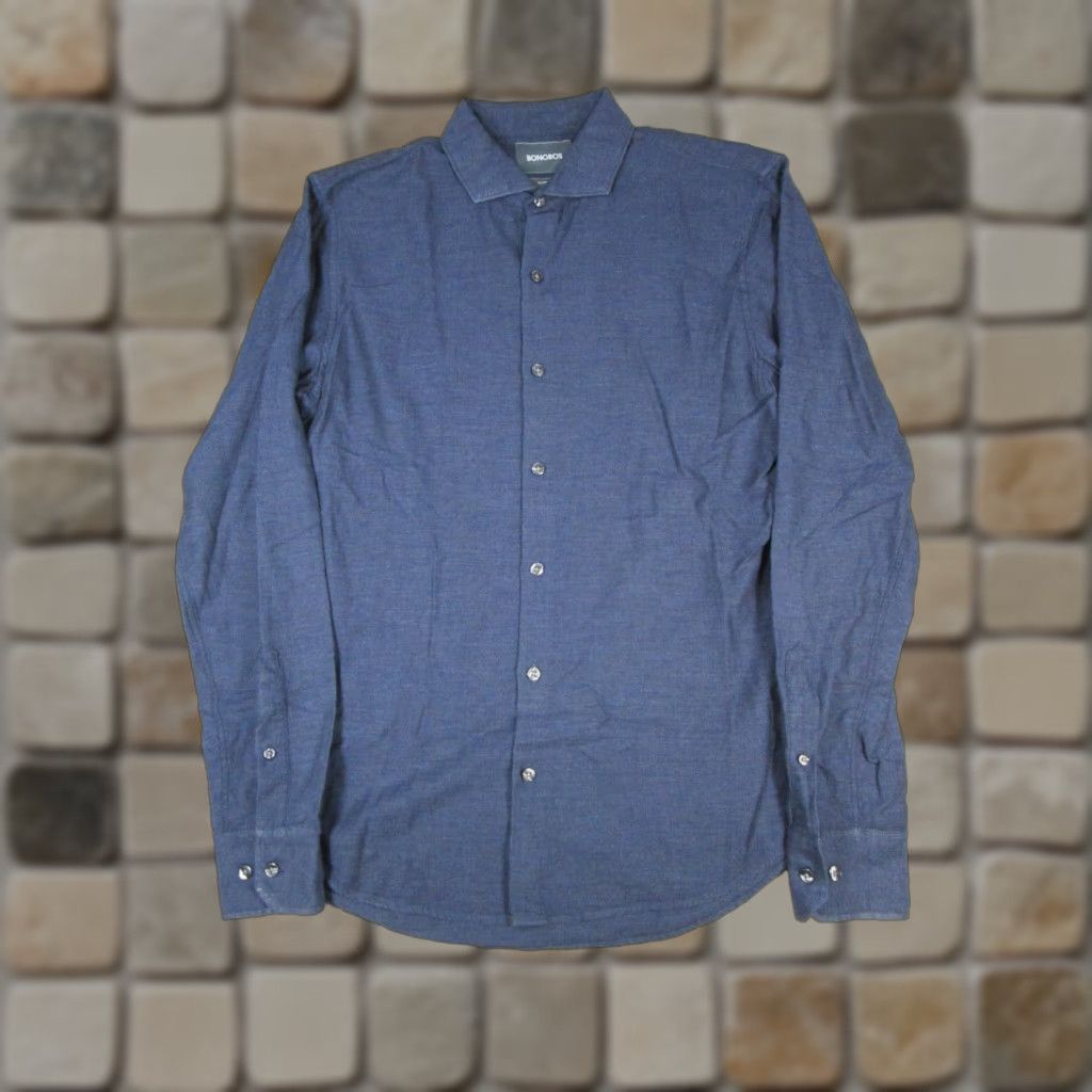 Bonobos Bonobos Shirt Mens M Blue Cotton Button-Up Size US M / EU 48-50 / 2 - 1 Thumbnail