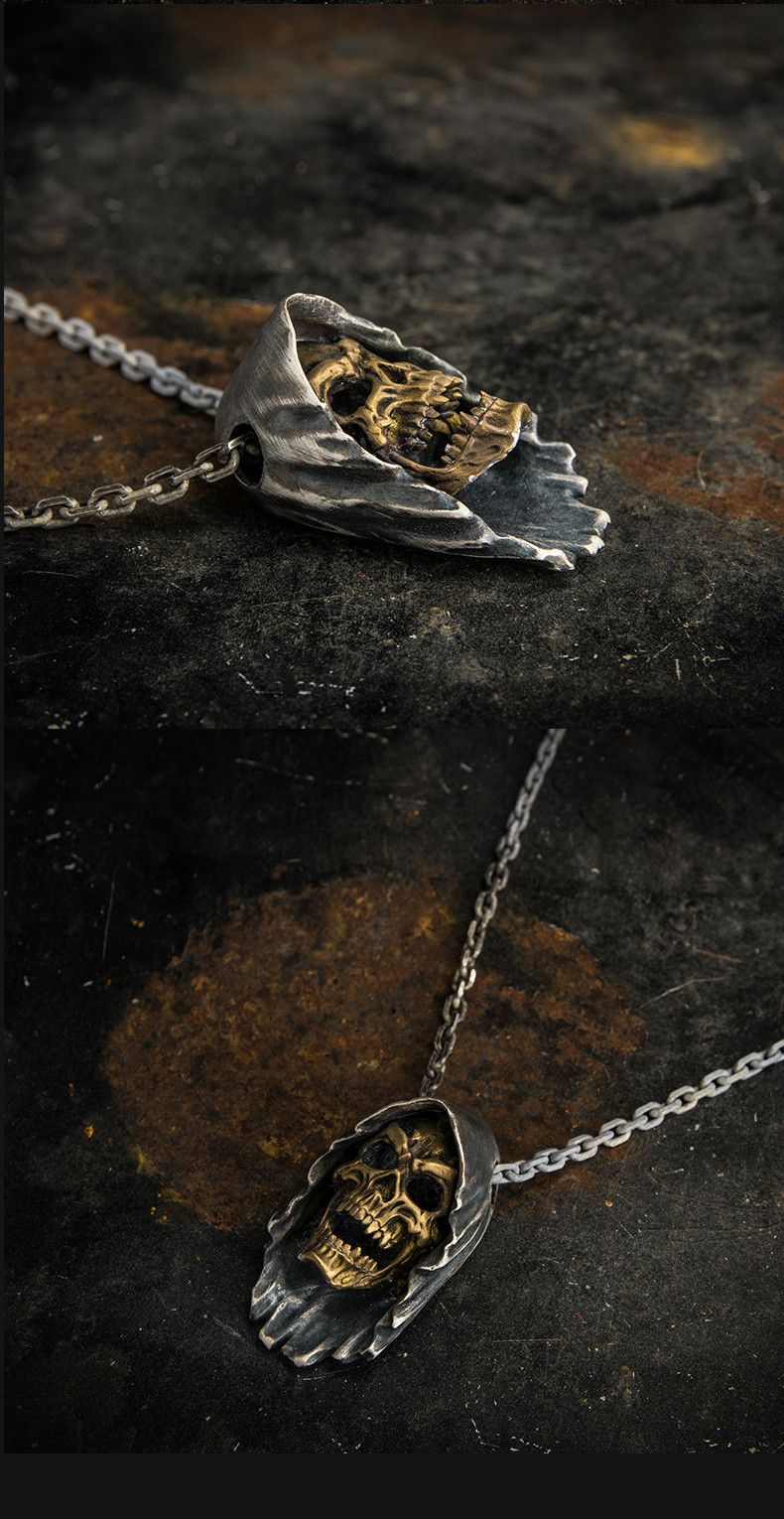 Jewelry Angle Skull Necklace Size ONE SIZE - 2 Thumbnail