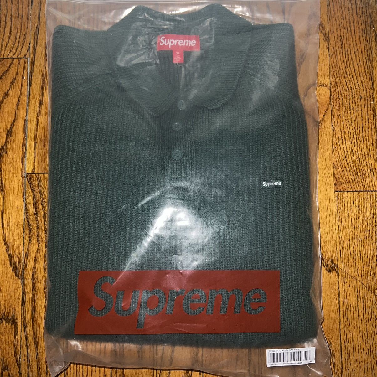 Supreme Supreme Small Box Logo Polo Sweater Green Size: XL Size US XL / EU 56 / 4 - 2 Thumbnail