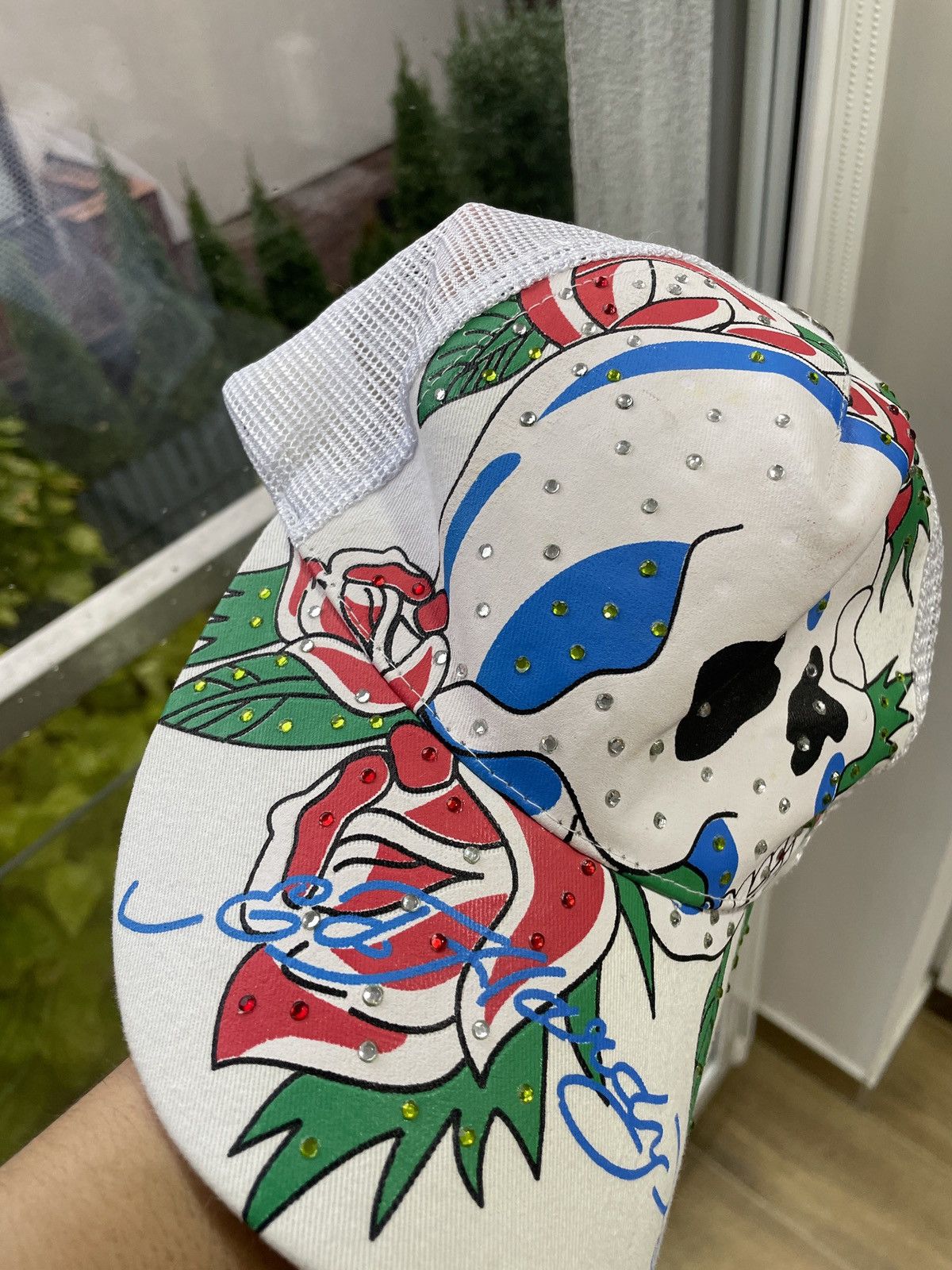 Ed Hardy Vintage Ed Hardy Cap Skulls Big Logo Japanese Avant Garde Size ONE SIZE - 4 Thumbnail
