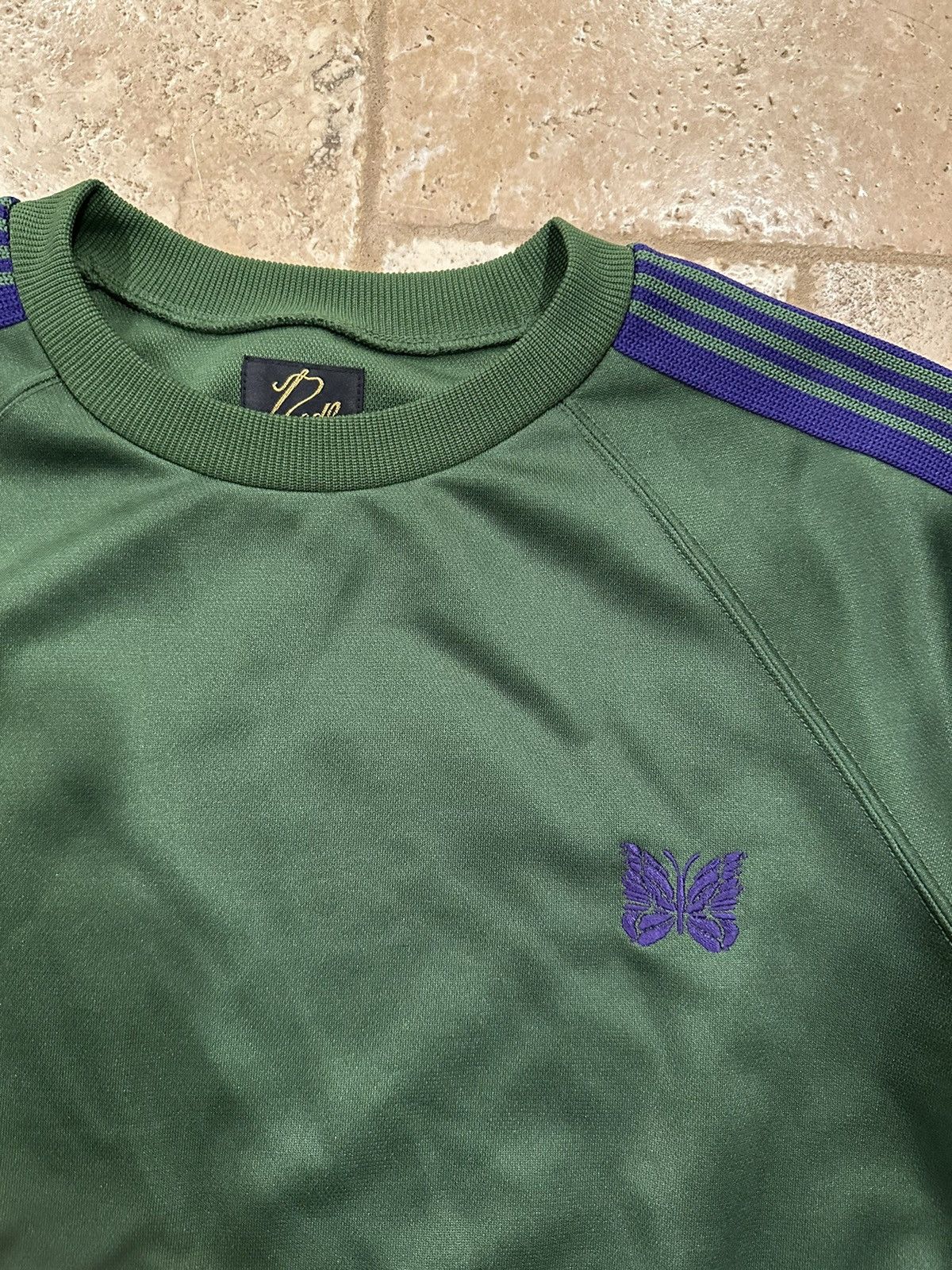 Needles Needles Smooth Polyester Logo Track Striped Green Crewneck Size US M / EU 48-50 / 2 - 7 Thumbnail