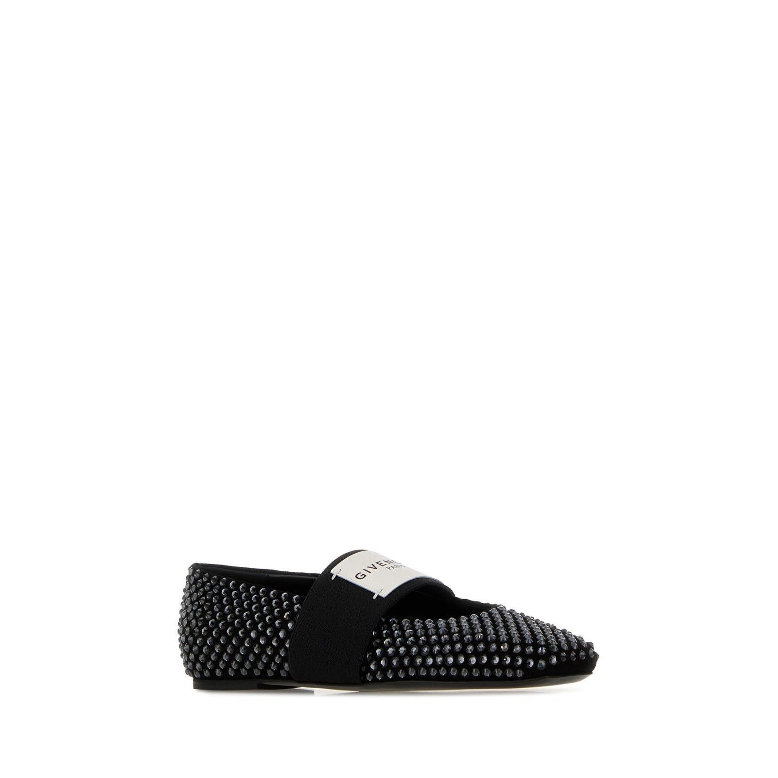 Givenchy GIVENCHY $1090 Black With Strass Sliced Square Ballerinas Ne Size US 6 / IT 36 - 4 Thumbnail