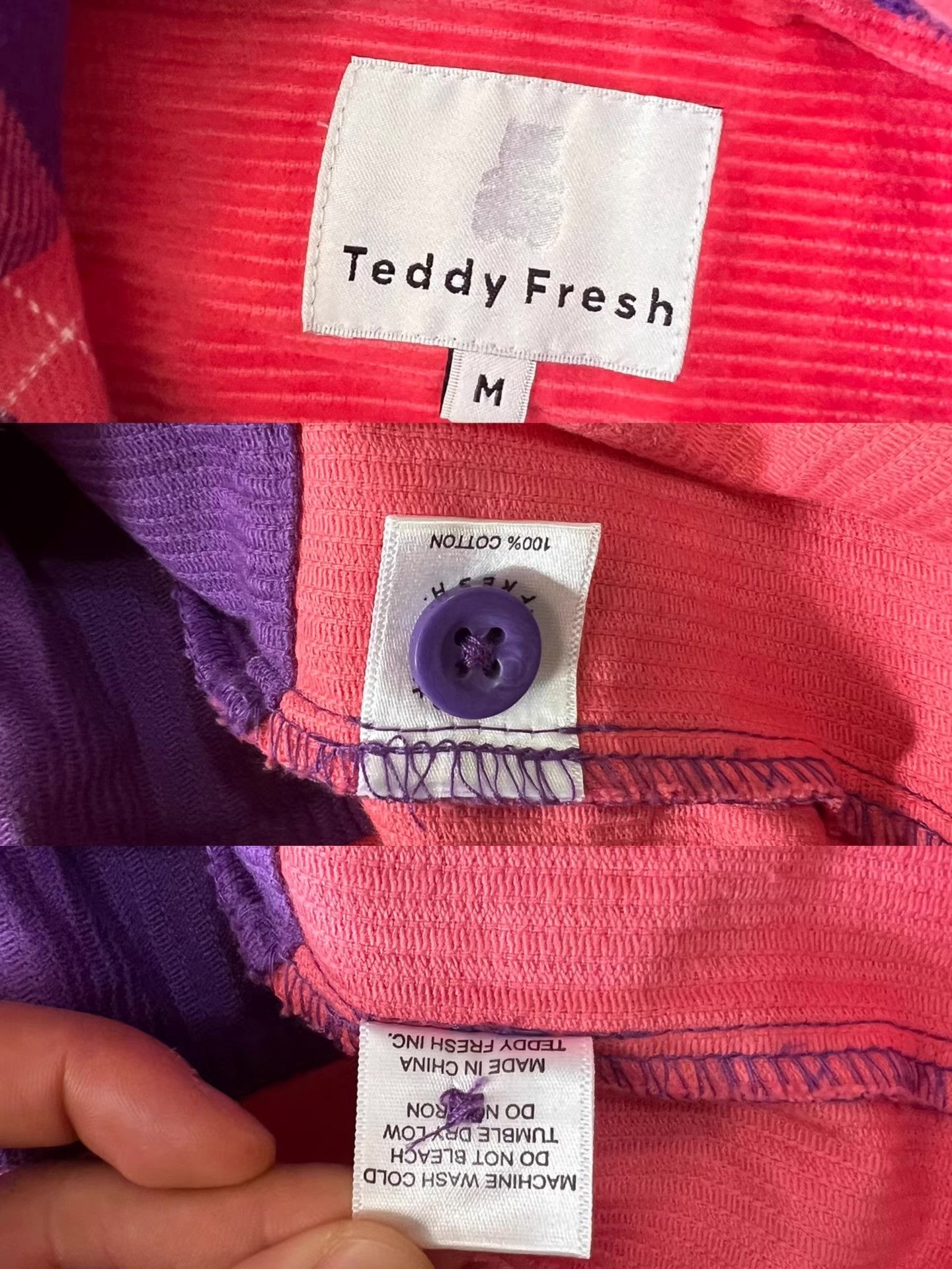 Teddy Fresh Teddy Fresh Corduroy Button-Up Hooded Shirt Jacket Q7 Size US M / EU 48-50 / 2 - 6 Thumbnail