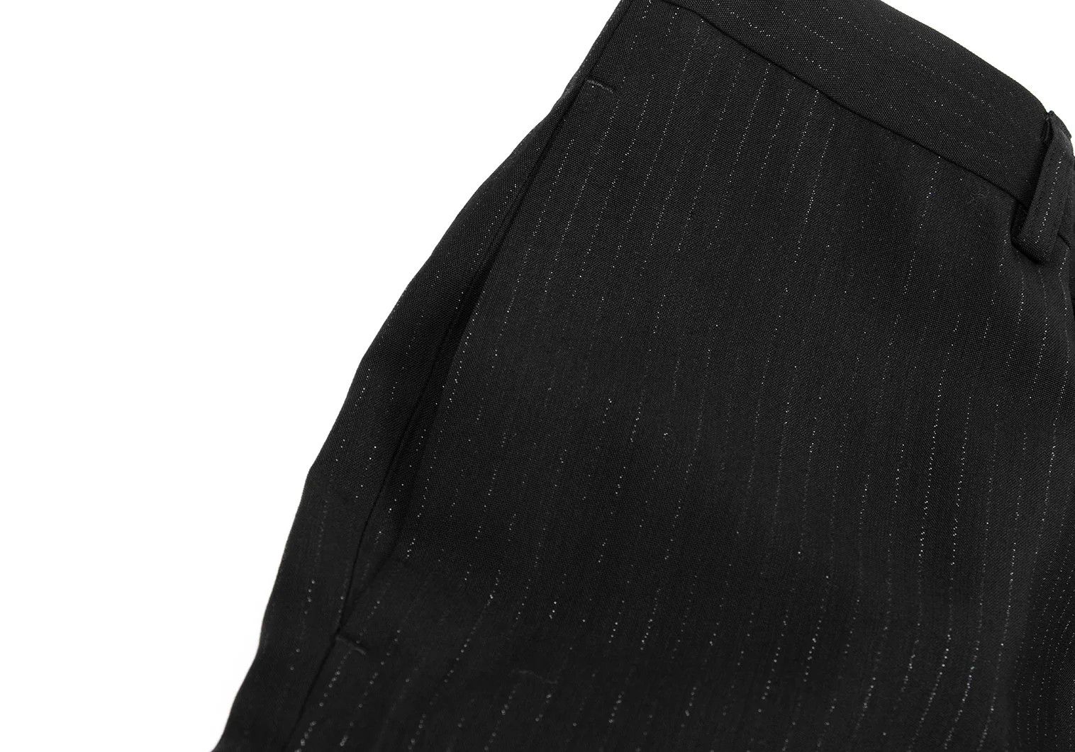 Jean Paul Gaultier Rayon Blend Lamé Stripe Pants in Black Size 48 Size US 32 / EU 48 - 3 Thumbnail