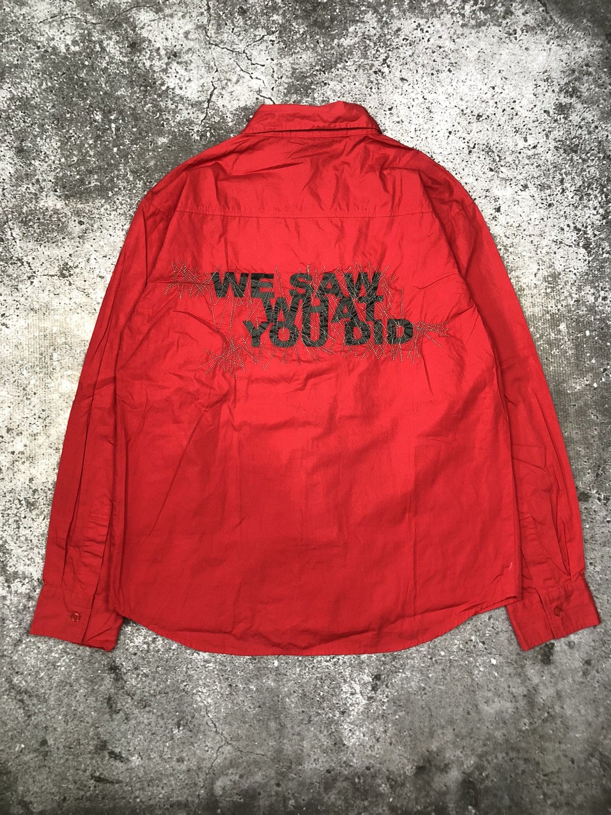 14th Addiction × Beauty Beast × Hysteric Glamour SLASH NUMBER BUTTON SHIRT Size US L / EU 52-54 / 3 - 5 Thumbnail