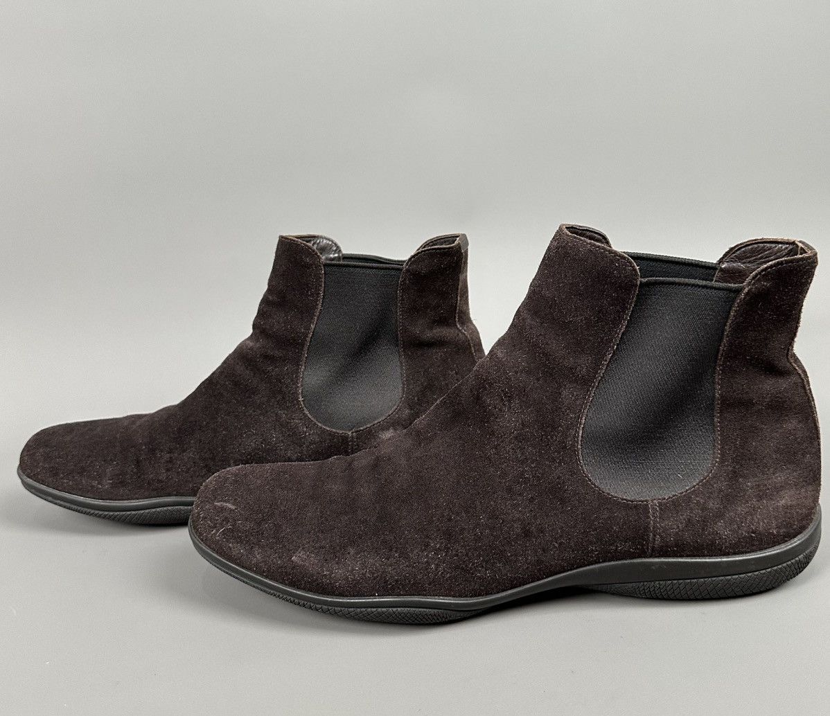 Prada Prada - Prada Sport - Suede Slip On Ankle Chelsea Boots Size US 10 / EU 43 - 3 Thumbnail