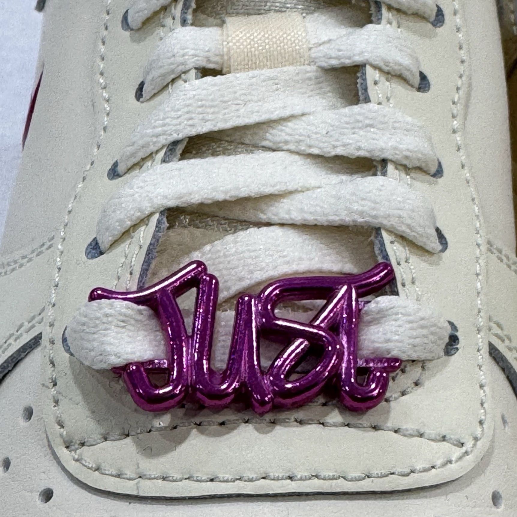 Nike Nike Air Force Women’s 11 Coconut Milk Ivory Leather/Playful Pink FB8251-101 Sneaker Size US 7 / IT 37 - 2 Thumbnail
